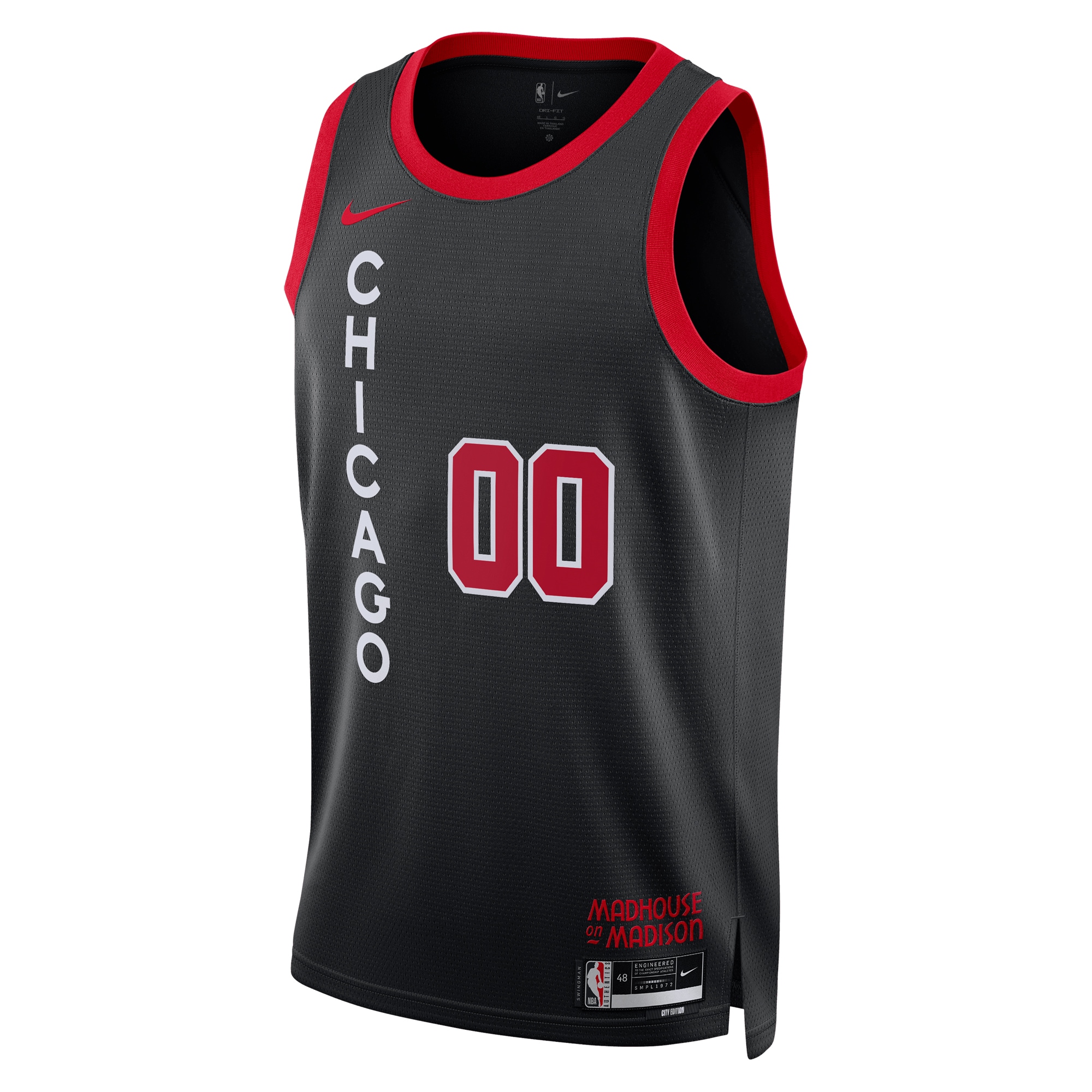 Alternative view of Bulls Black City Jersey - Nike Bulls Black City Edition Jersey