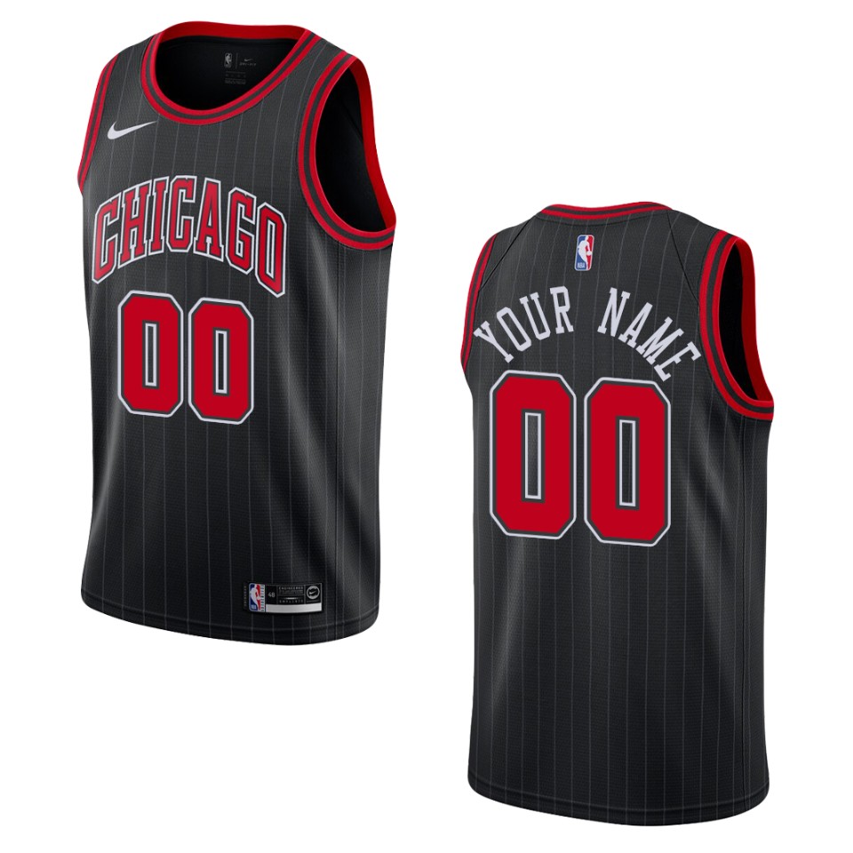 Bulls Custom Black Jersey - Nike - Personalized Edition