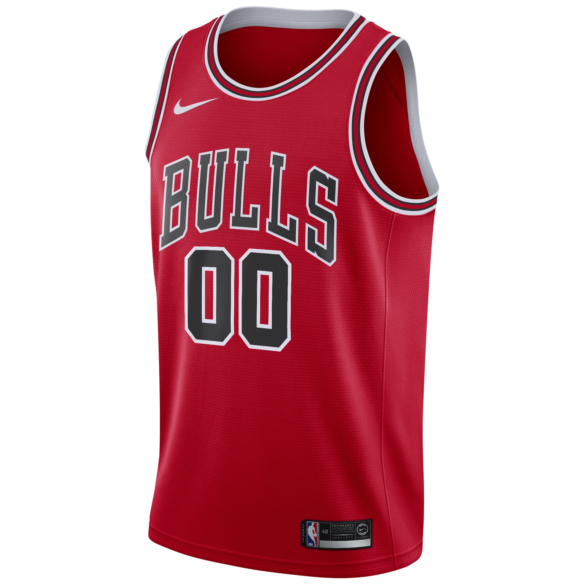Alternative view of Bulls Red Custom Jersey nike - Nike Bulls Red Custom Jersey 2