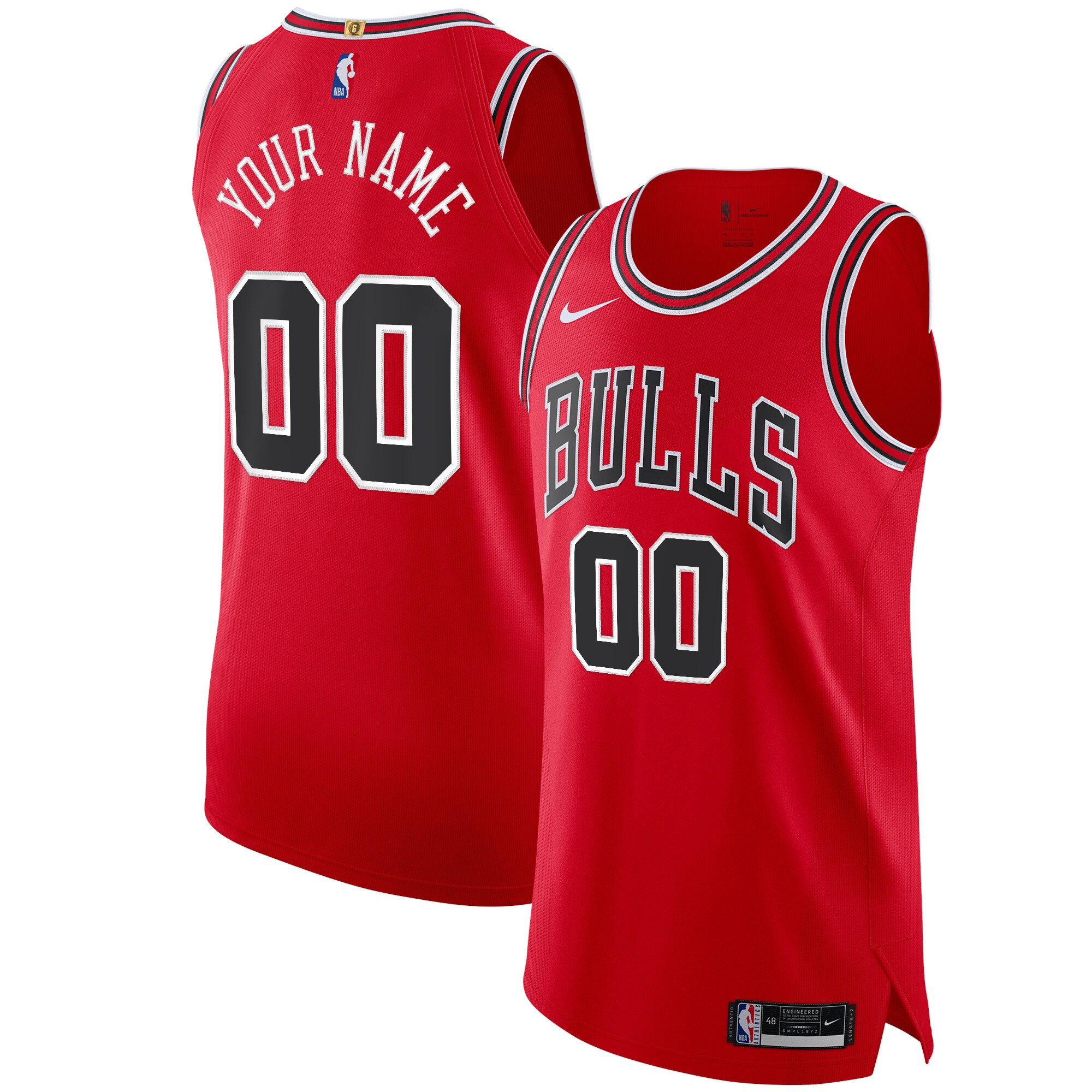Bulls Red Custom Jersey - Nike - Statement Edition