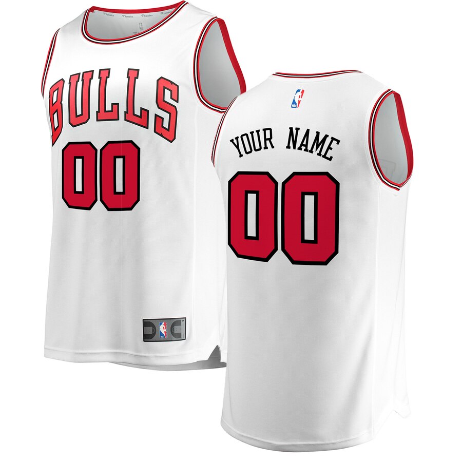 Bulls White Custom Jersey fanatics - Fanatics Bulls White Custom