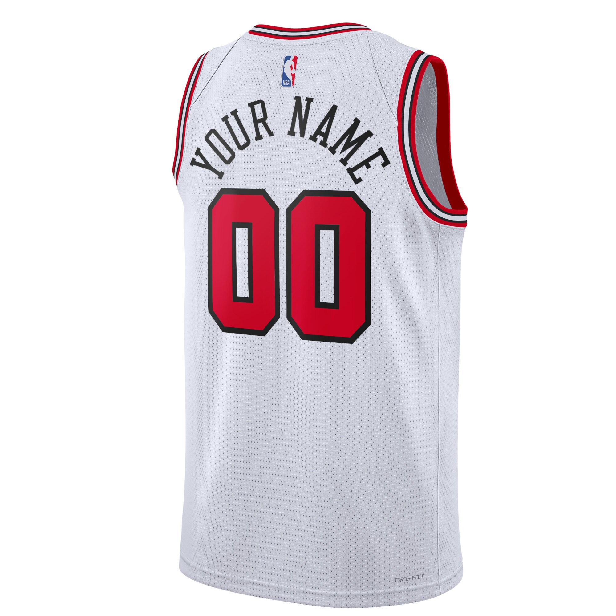 Alternative view of Bulls White Custom Jersey - Nike Bulls White Association Custom Jersey