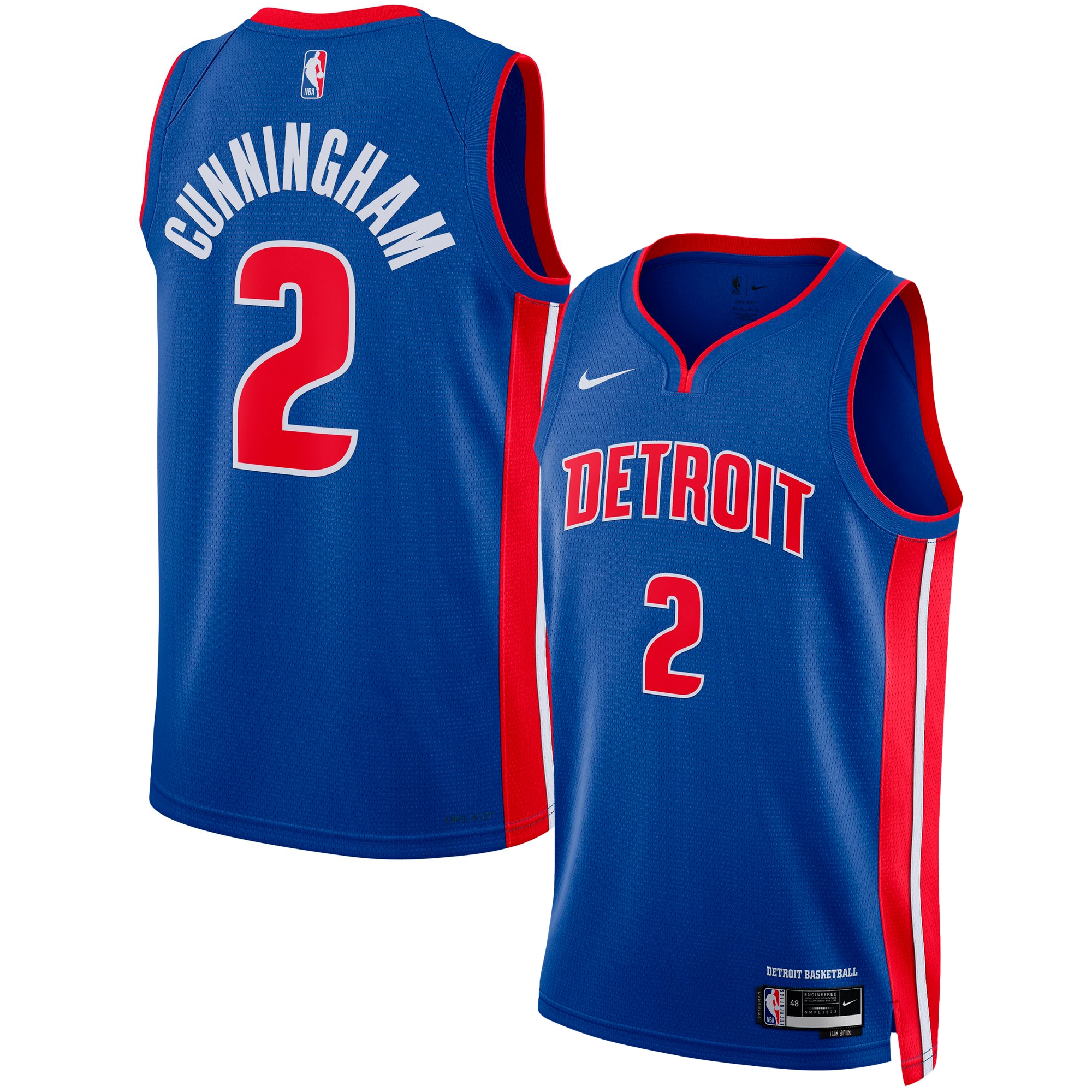 Cade Cunningham Detroit Pistons Unisex Swingman Jersey - Icon Edition