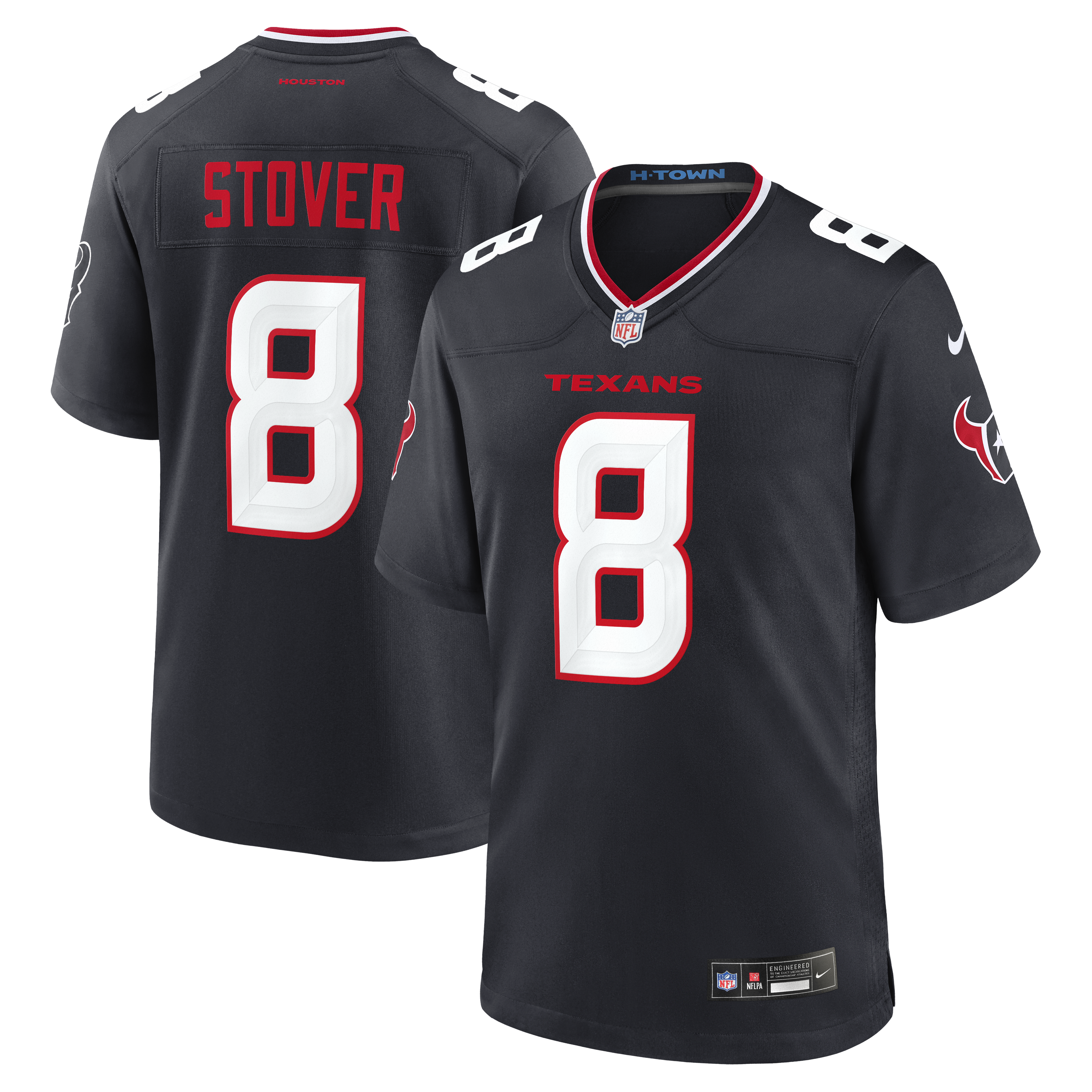 Cade Stover Houston Texans Team Game Jersey - Navy