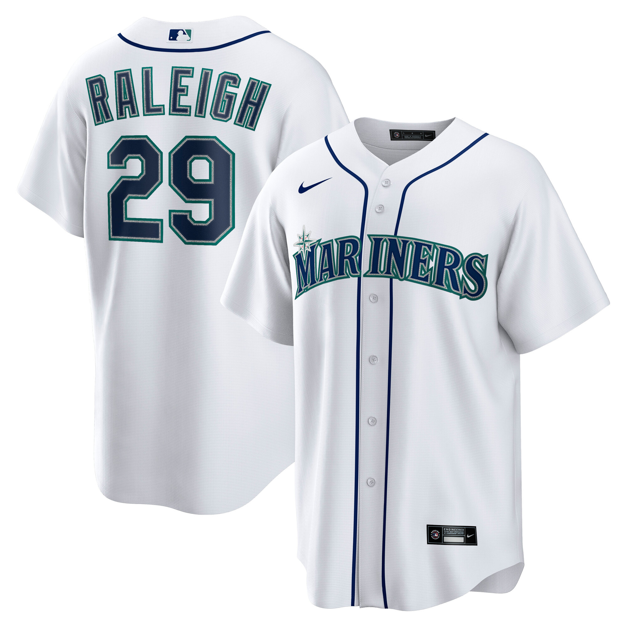Cal Raleigh Seattle Mariners Home Player Jersey - White