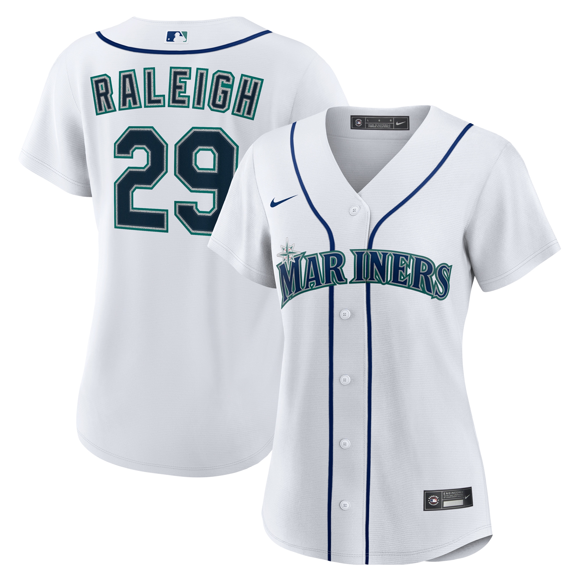 Cal Raleigh Seattle Mariners Women's Home Jersey - White