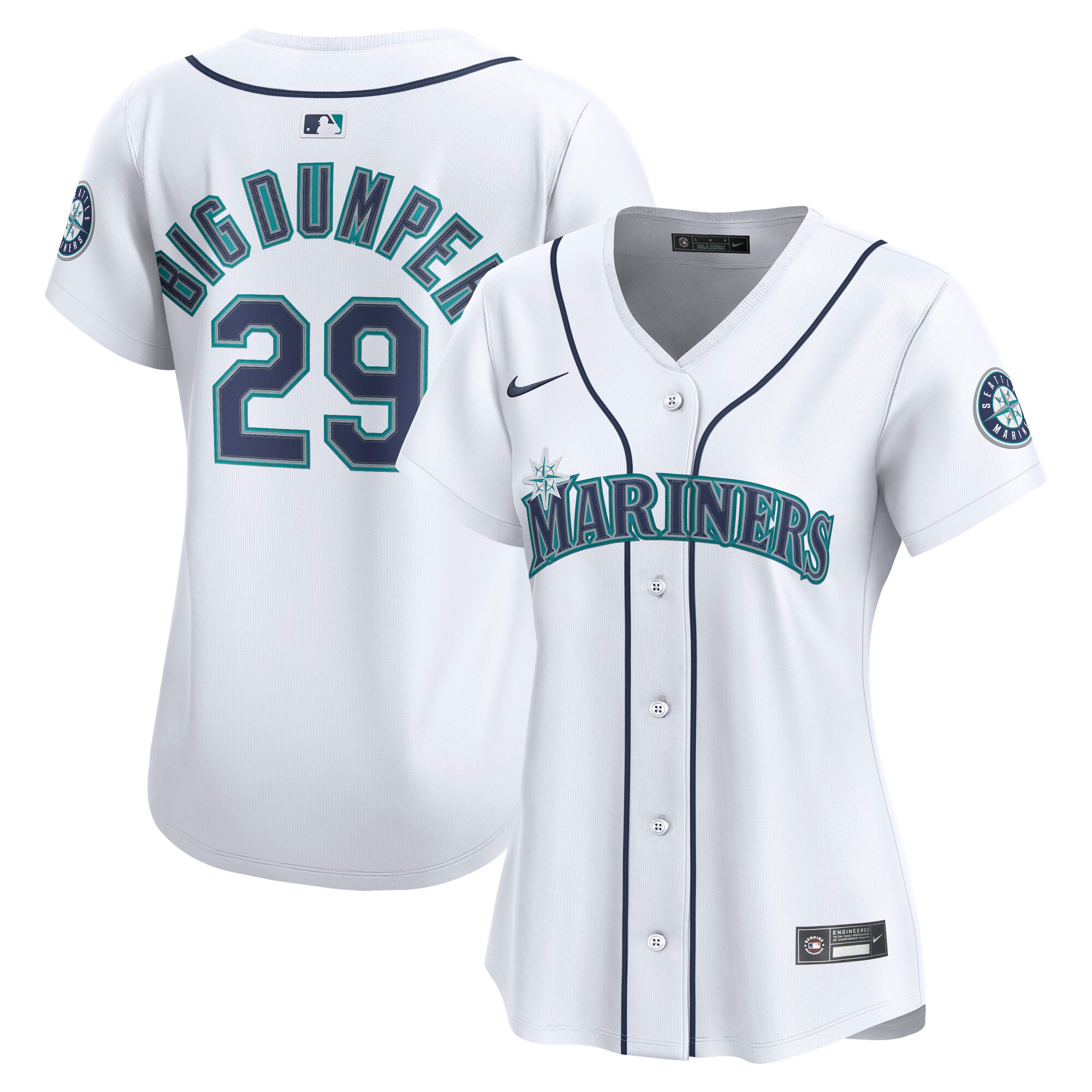 Cal Raleigh Seattle Mariners Women's Home Limited Player Jersey - White