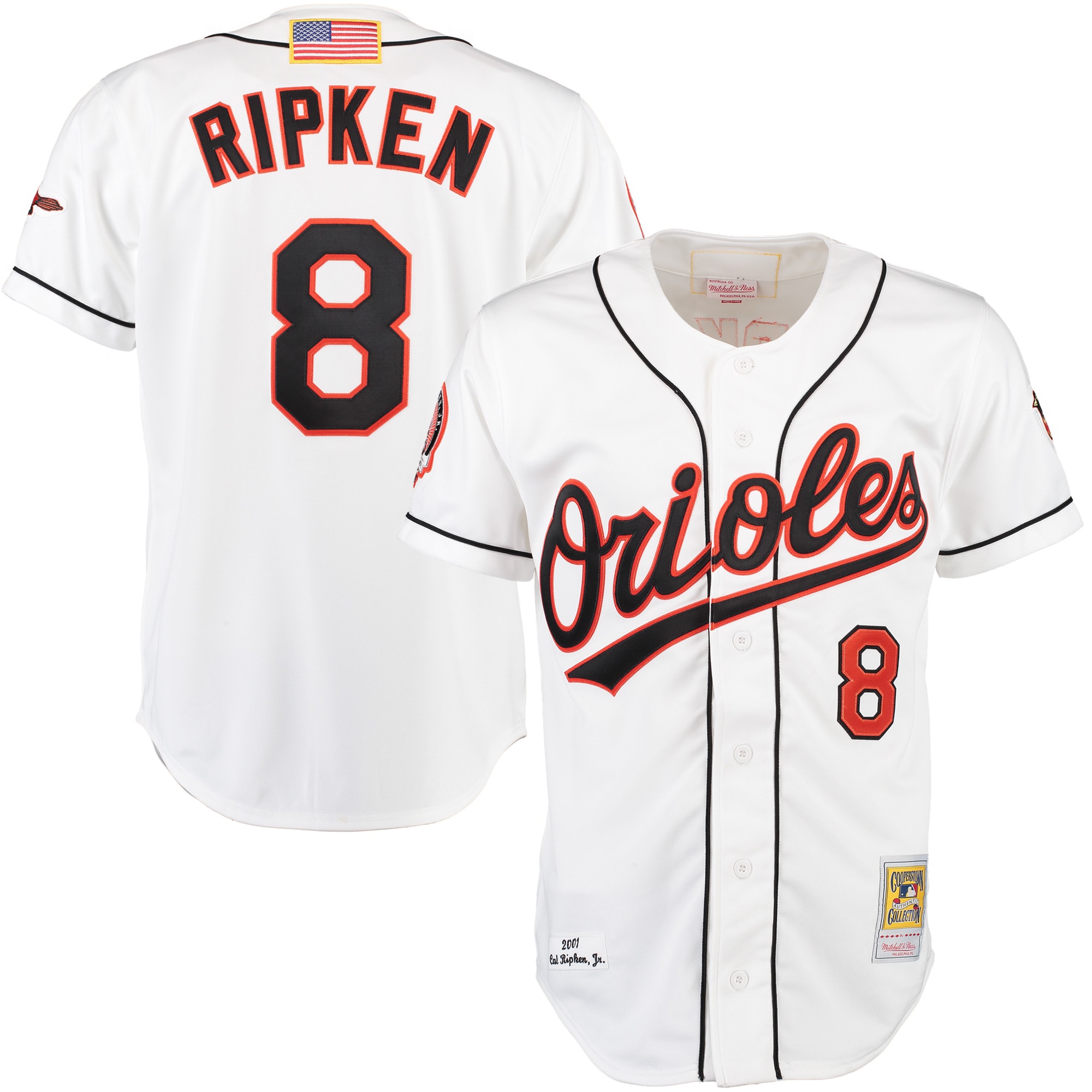 Cal Ripken Baltimore Orioles Home Jersey - White