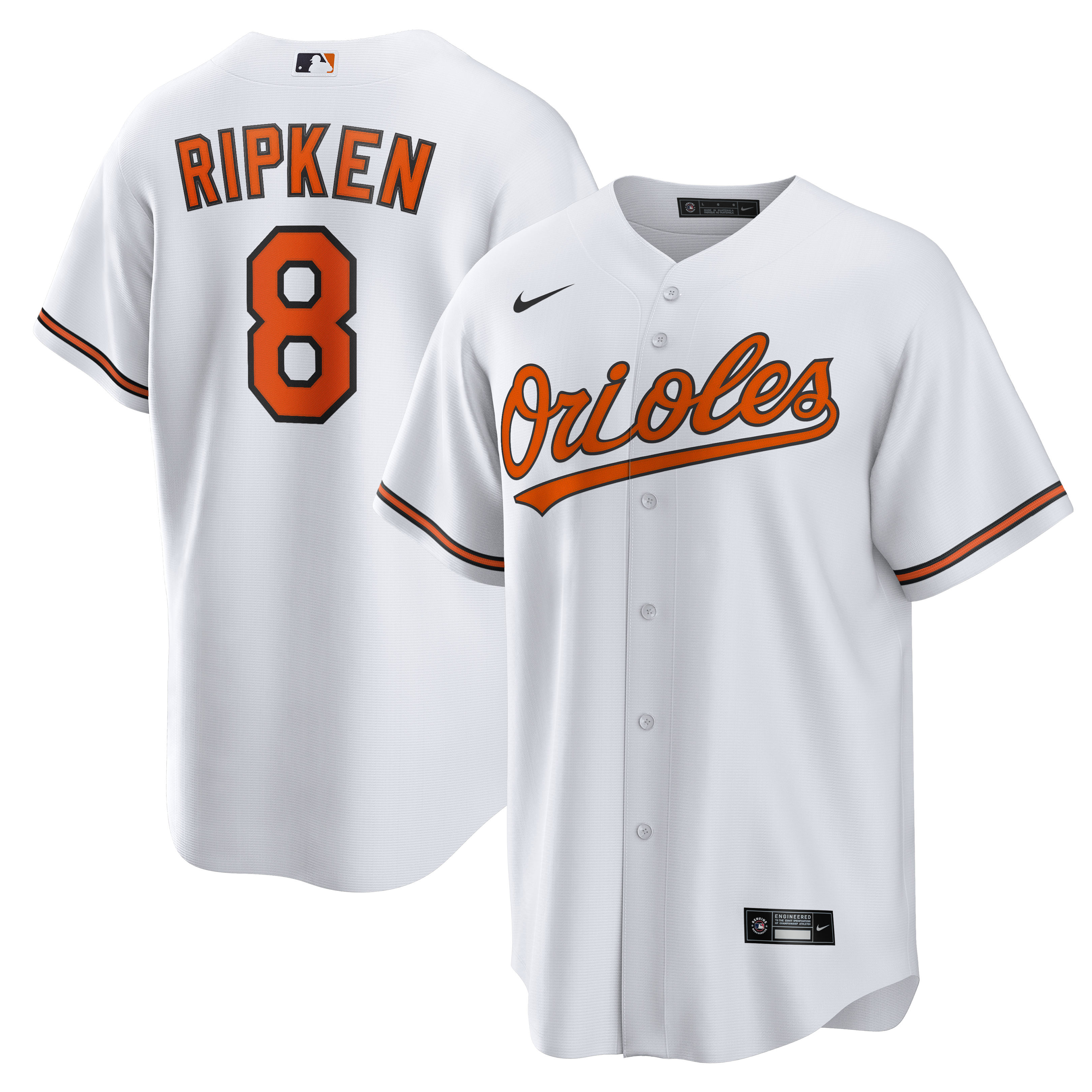 Cal Ripken Jr. Baltimore Orioles Home Retired Player Jersey - White