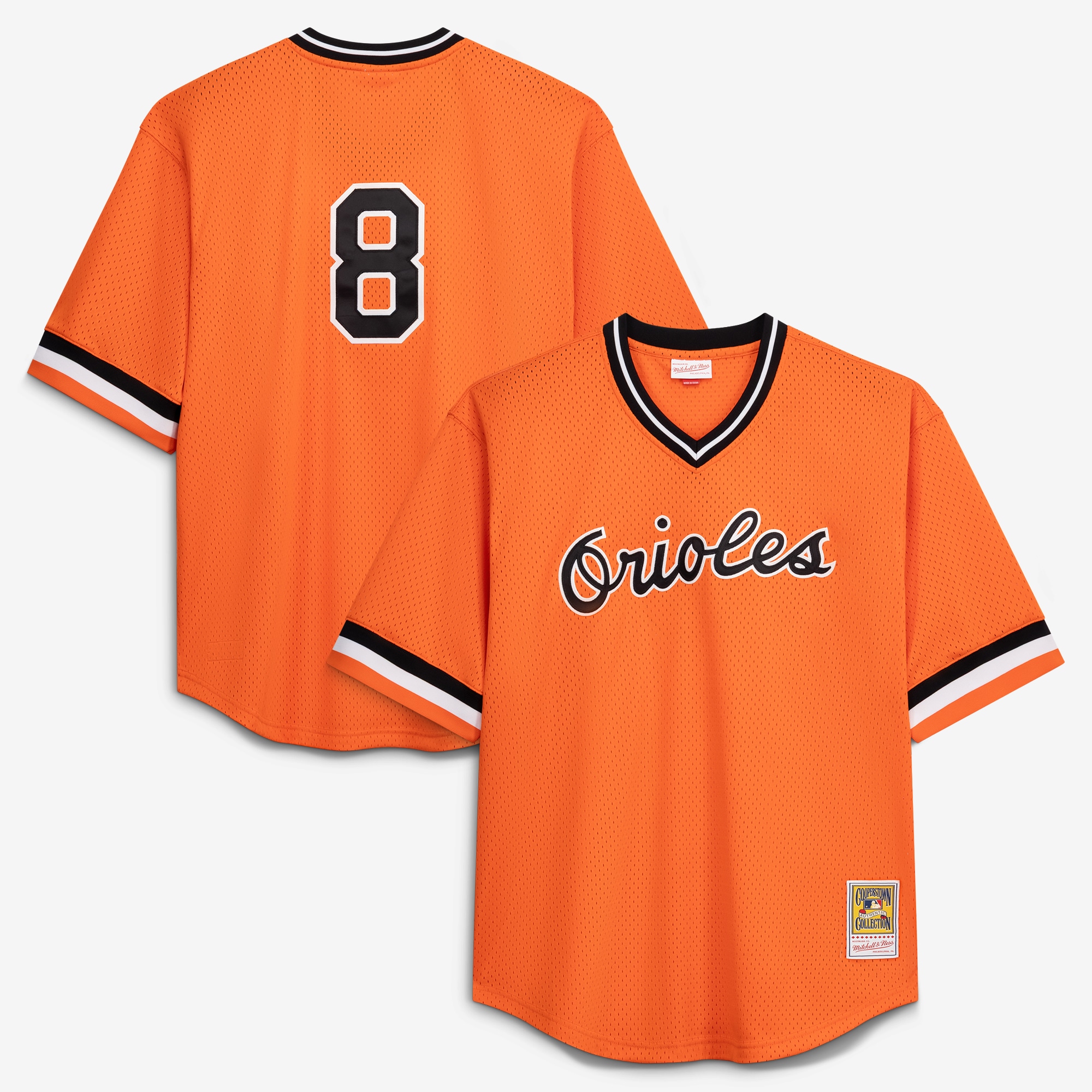 Cal Ripken Jr. Baltimore Orioles Profile Big & Tall Cooperstown Collection Mesh Batting Practice Jersey - Orange