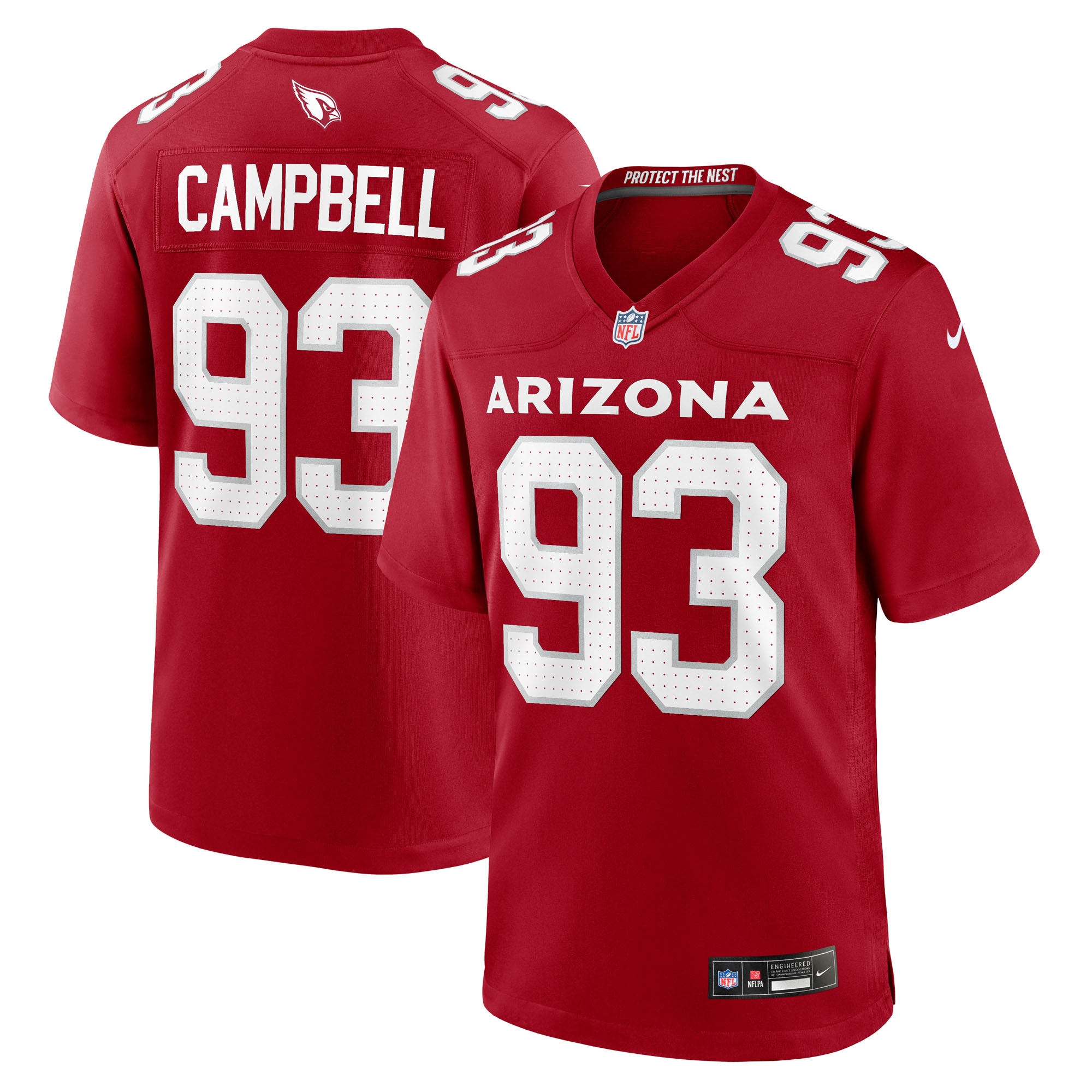 Calais Campbell Arizona Cardinals Team Game Jersey - Cardinal