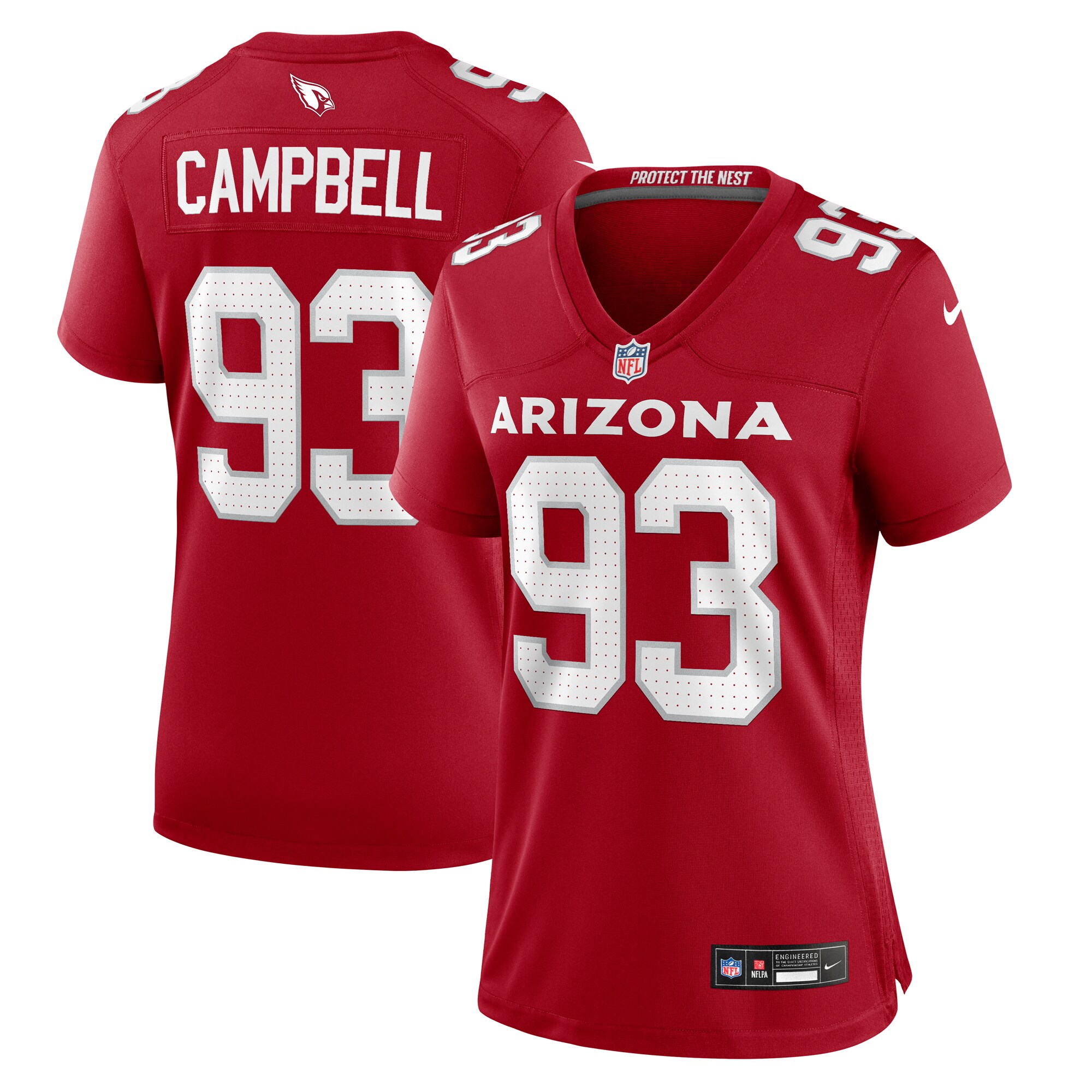 Calais Campbell Arizona Cardinals Women's Team Game Jersey - Cardinal