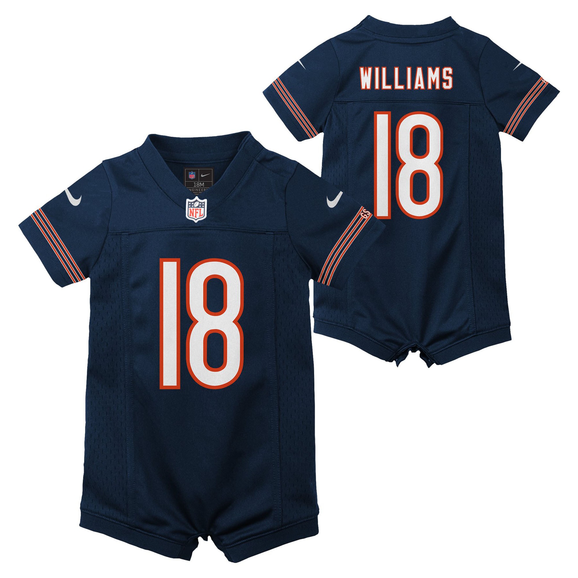 Caleb Williams Chicago Bears Newborn & Infant Game Romper Jersey - Navy