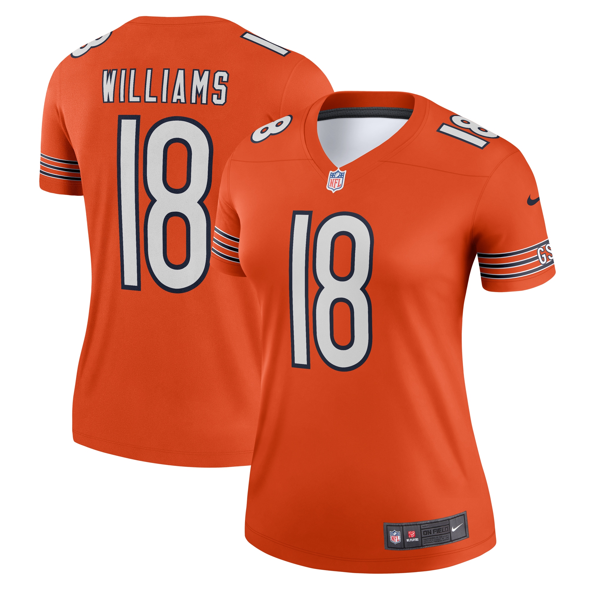 Caleb Williams Chicago Bears Women's Alternate Legend Player Performance Top - Orange