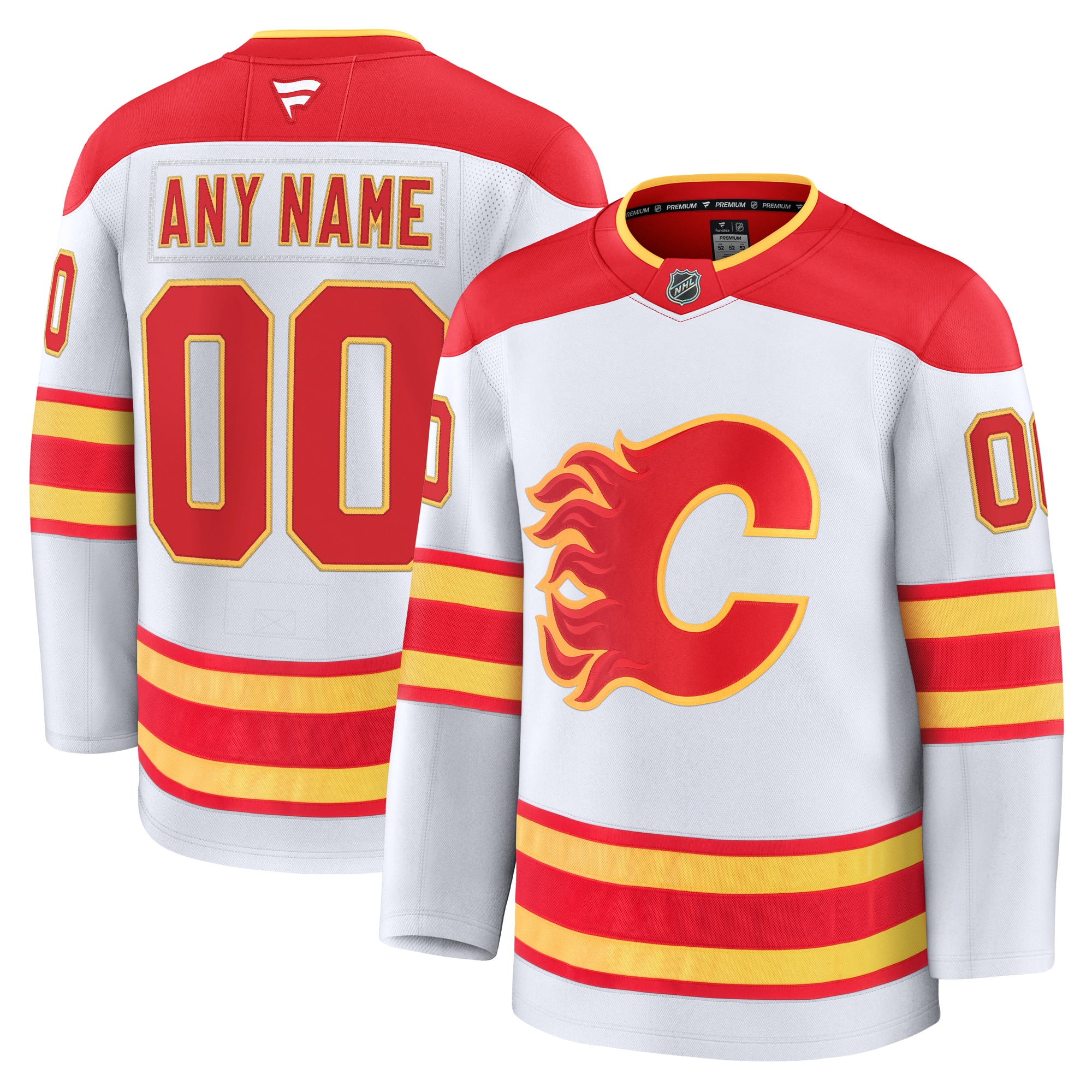Calgary Flames Fanatics Away Premium Custom Jersey