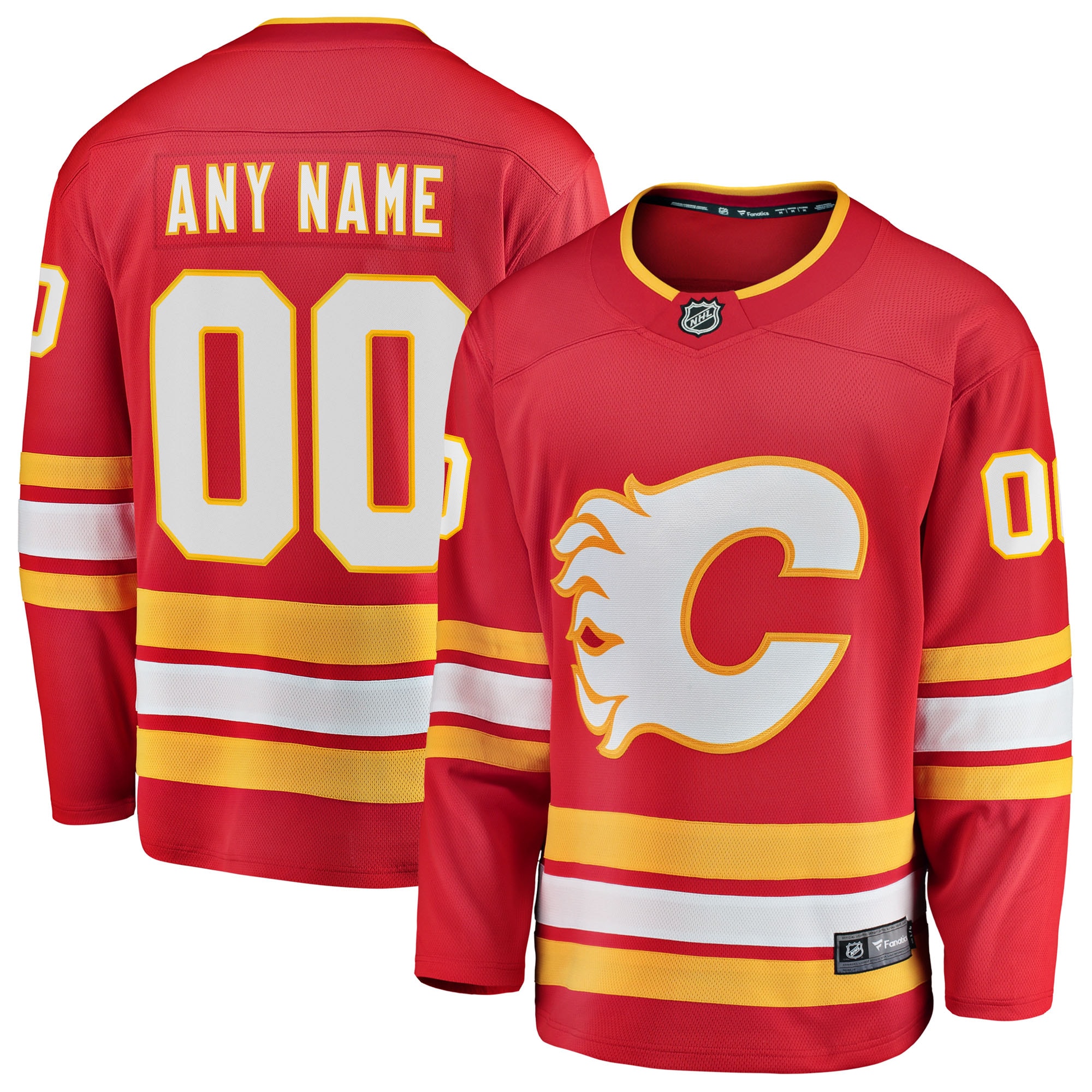 Calgary Flames Fanatics Home Breakaway Custom Jersey - Red