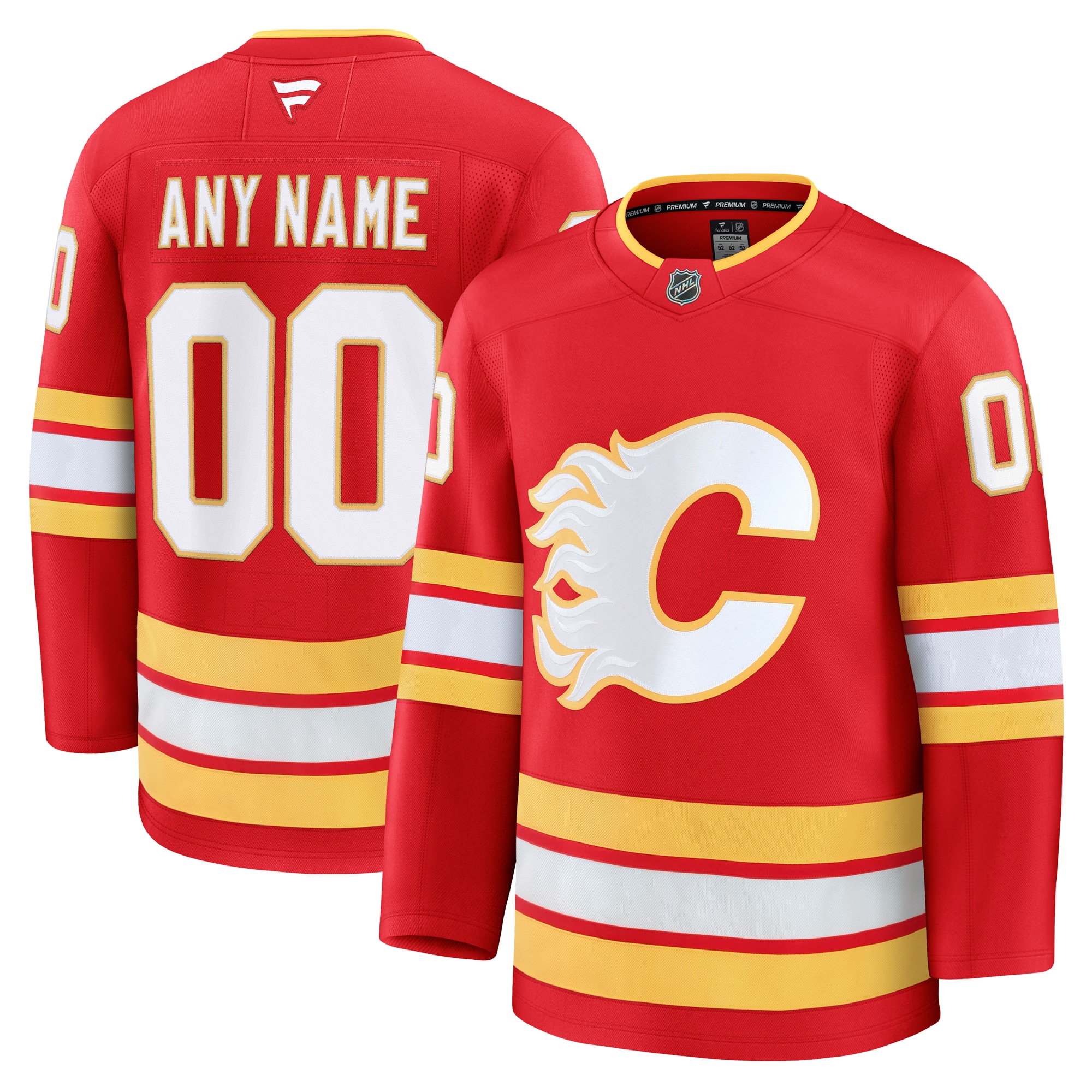Calgary Flames Fanatics Home Premium Custom Jersey
