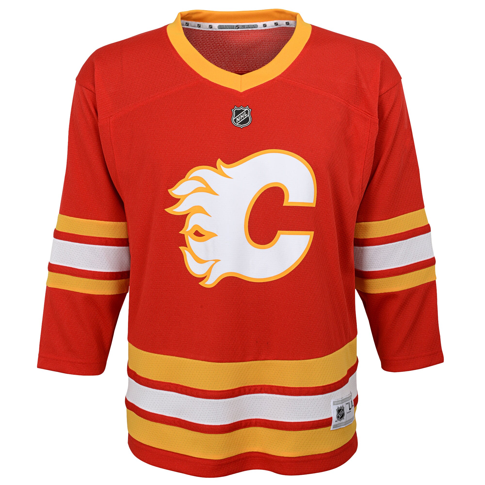 Alternative view of Calgary Flames Red Custom Jersey - NHL Official 2