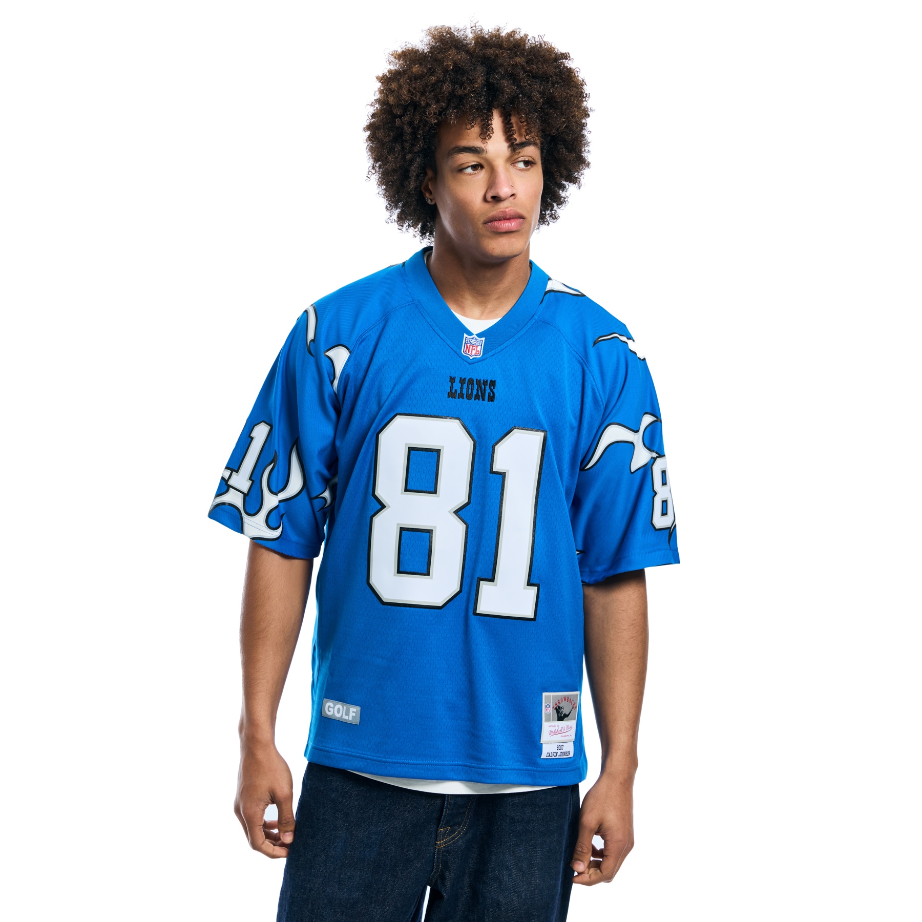 Calvin Johnson Detroit Lions x Golf Wang Unisex 2007 Legacy Fashion Jersey - Blue