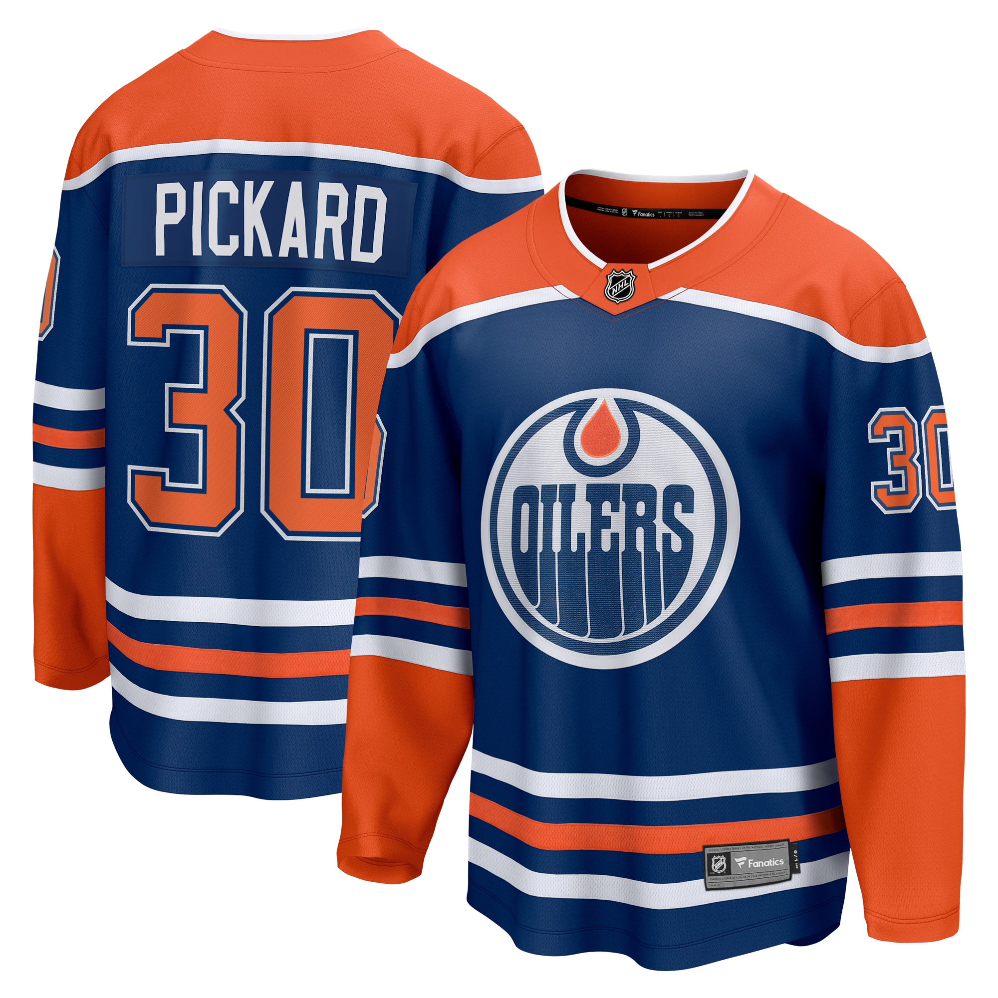 Calvin Pickard Edmonton Oilers Fanatics Home Premier Breakaway Player Jersey - Royal