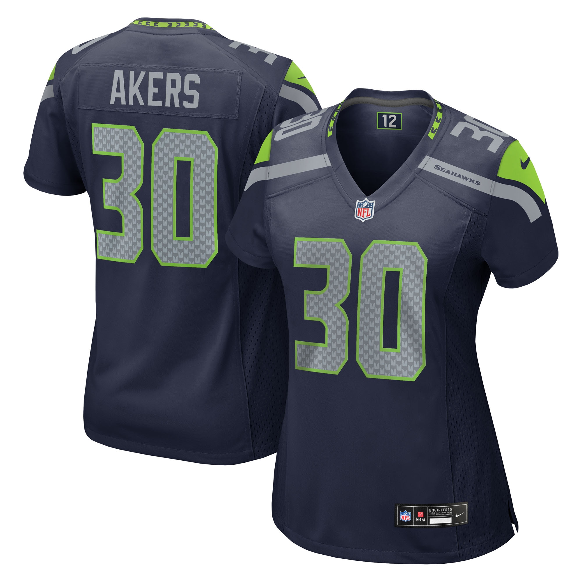 Cam Akers Seattle Seahawks Women's Team Game Jersey - College Navy