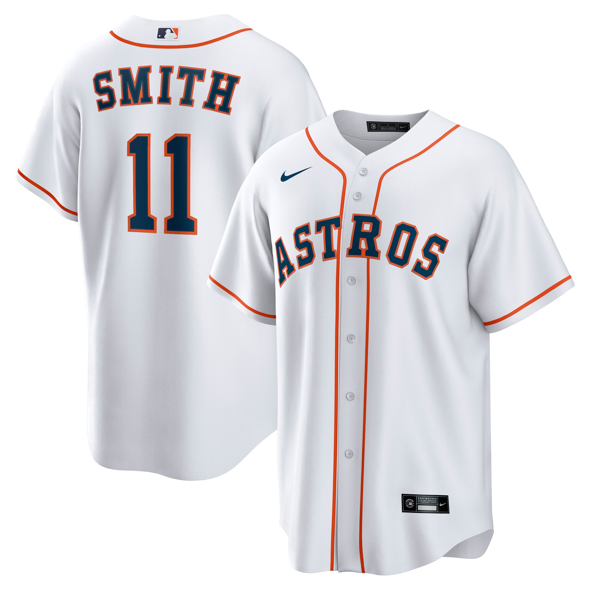 Cam Smith Houston Astros Home Jersey - White