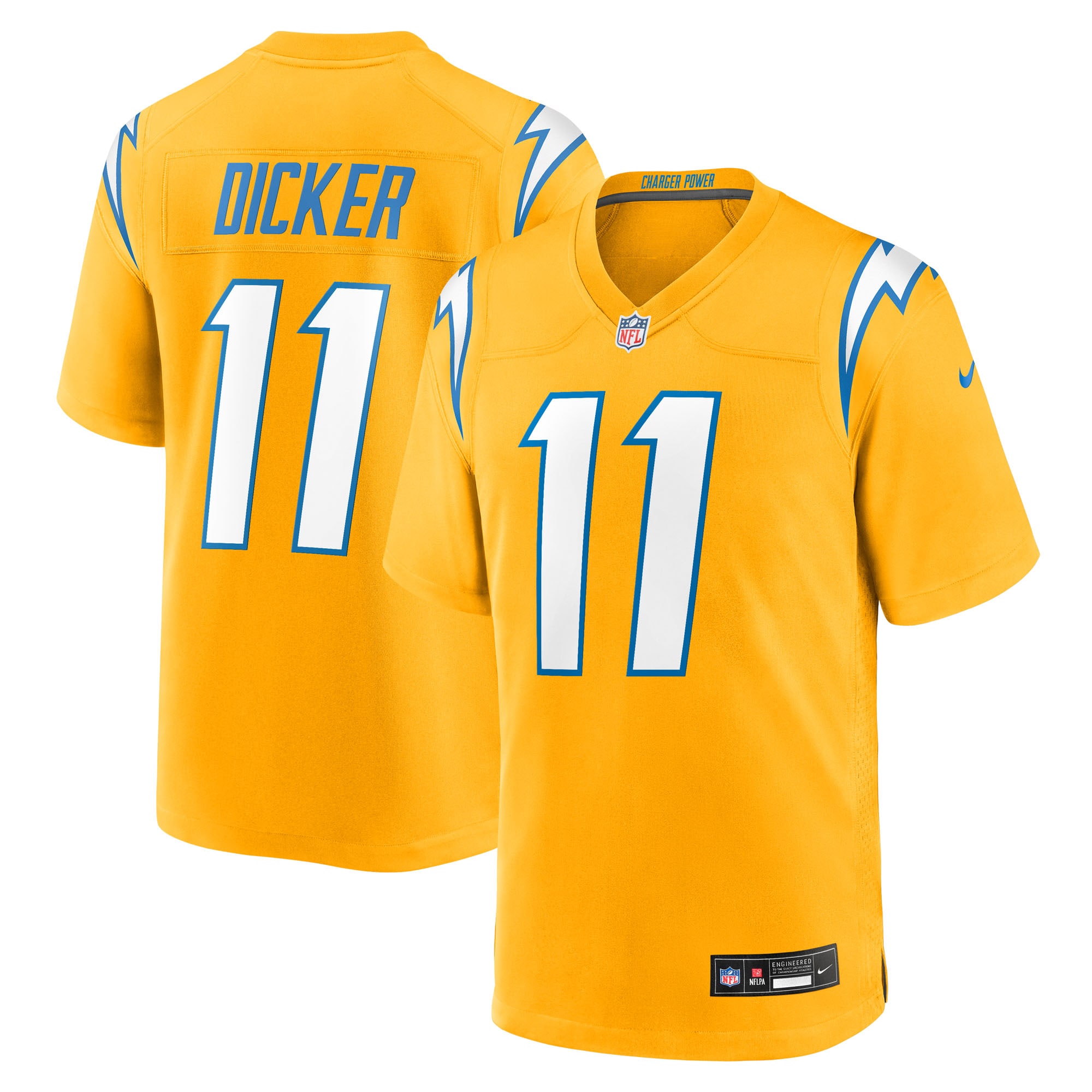 Cameron Dicker Los Angeles Chargers Alternate Game Jersey - Gold