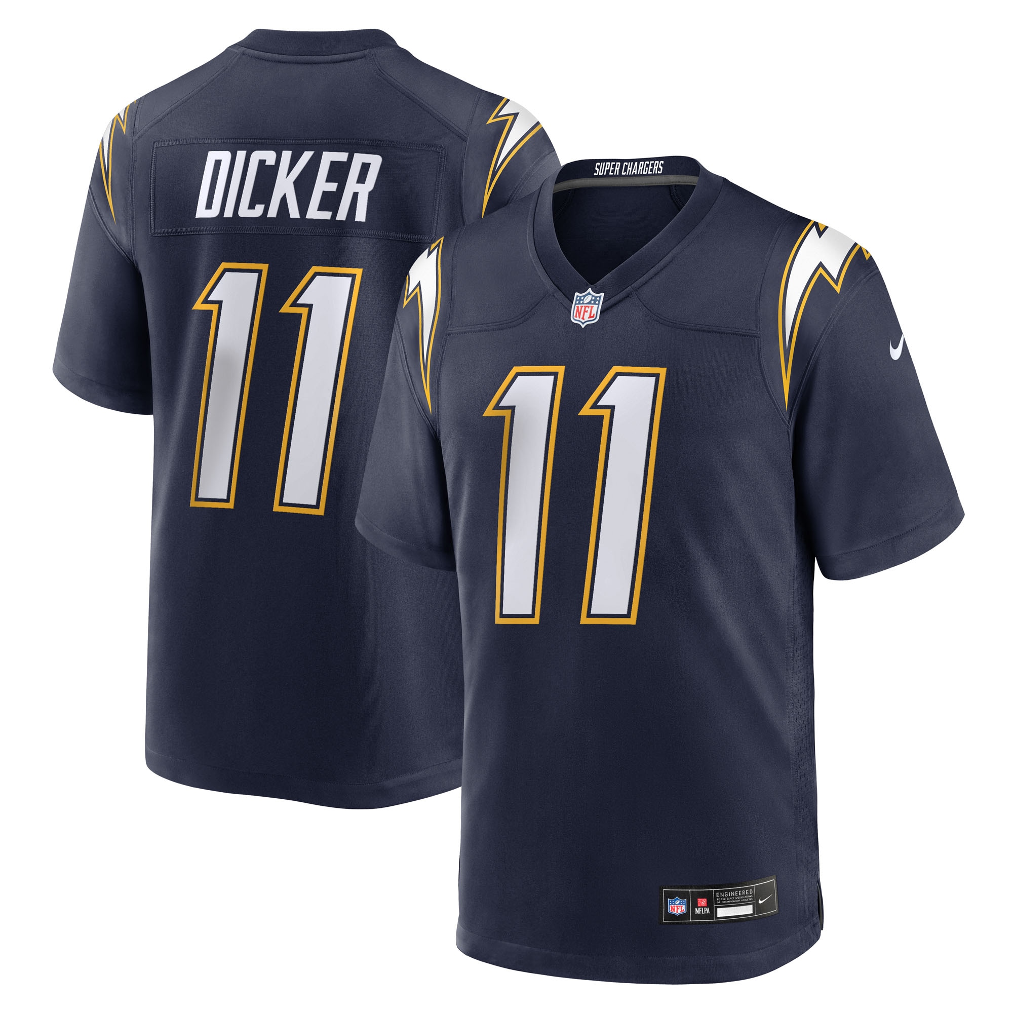 Cameron Dicker Los Angeles Chargers Alternate Game Jersey - Navy