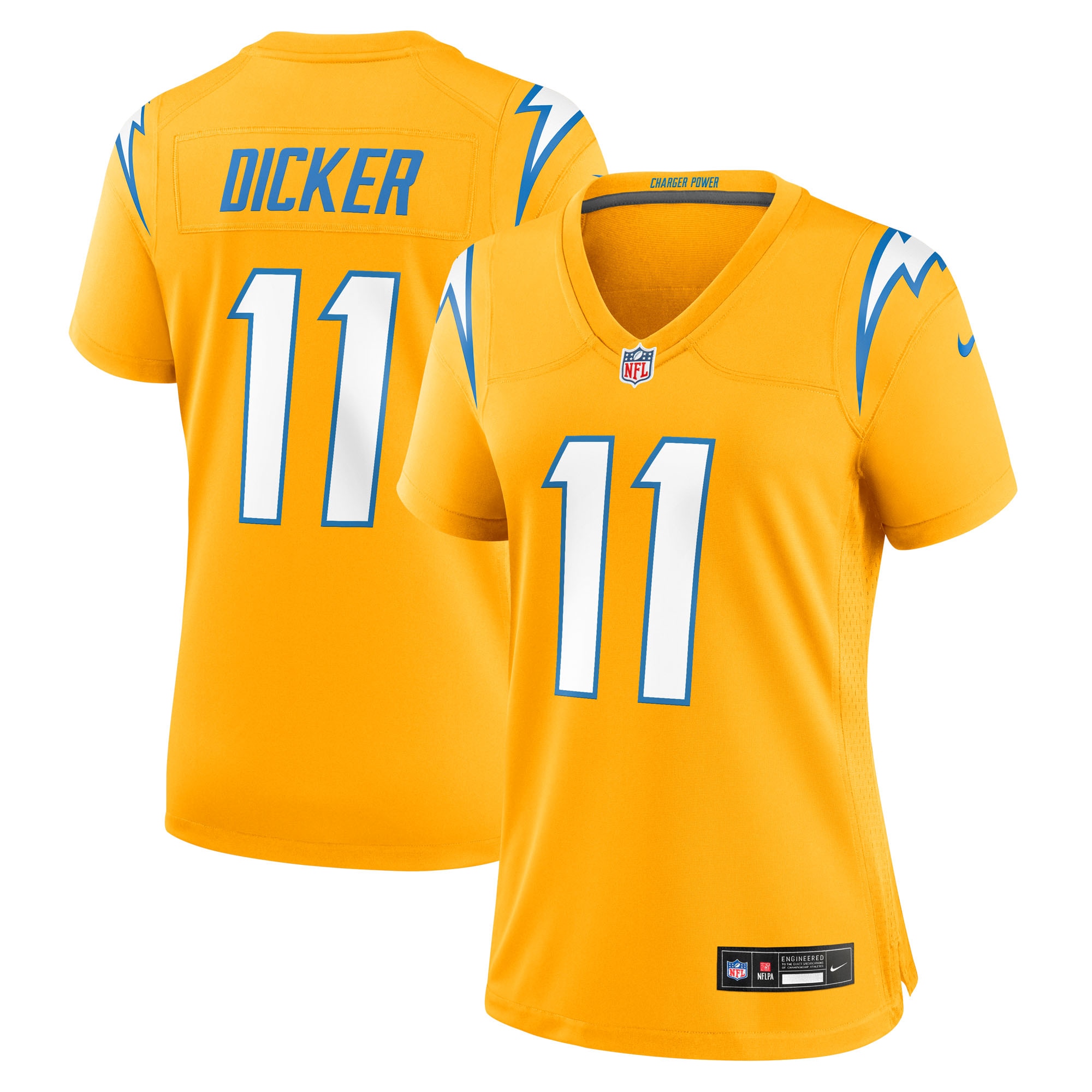 Cameron Dicker Los Angeles Chargers Women's Alternate Game Jersey - Gold