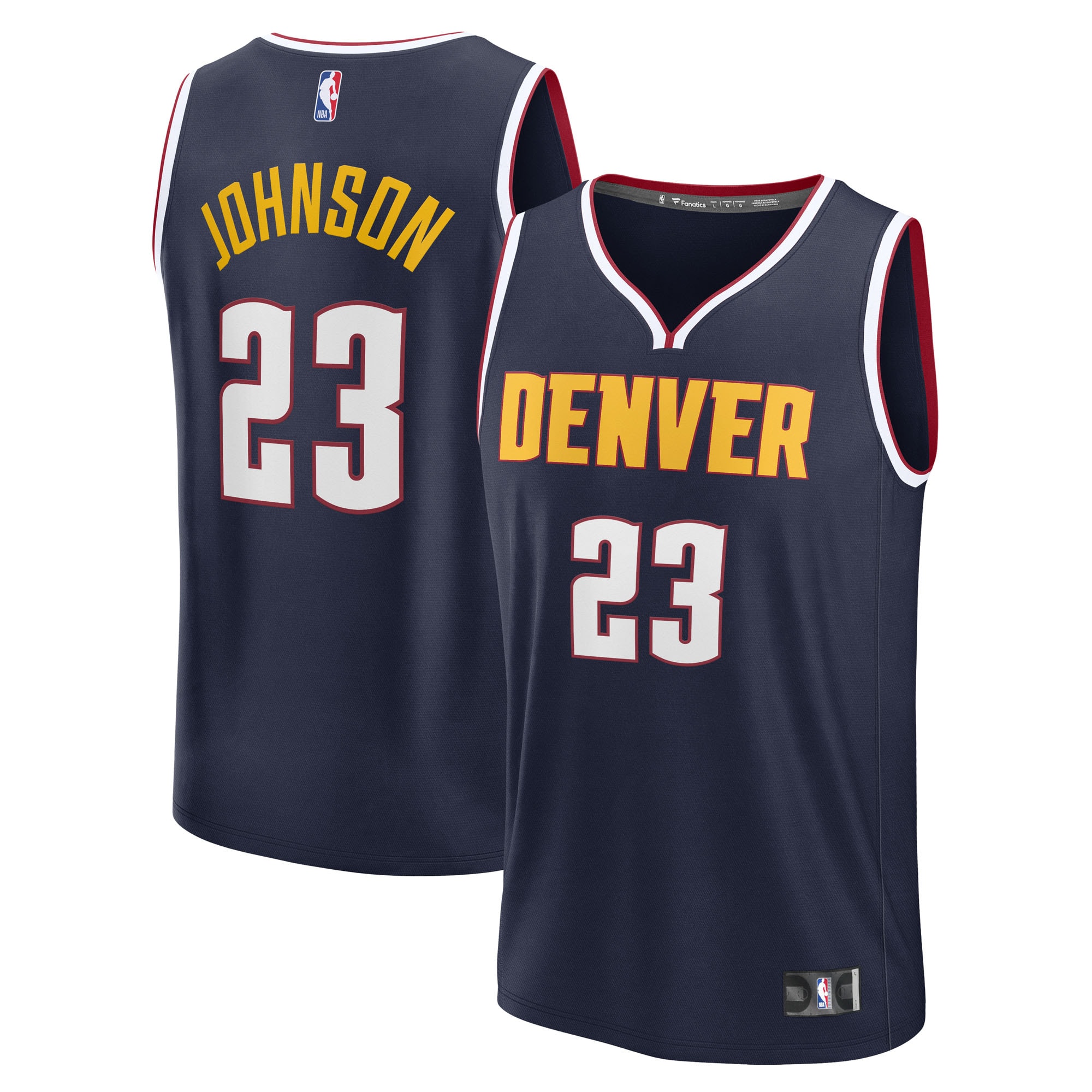 Cameron Johnson Denver Nuggets Fanatics Youth Fast Break Jersey - Navy - Icon Edition