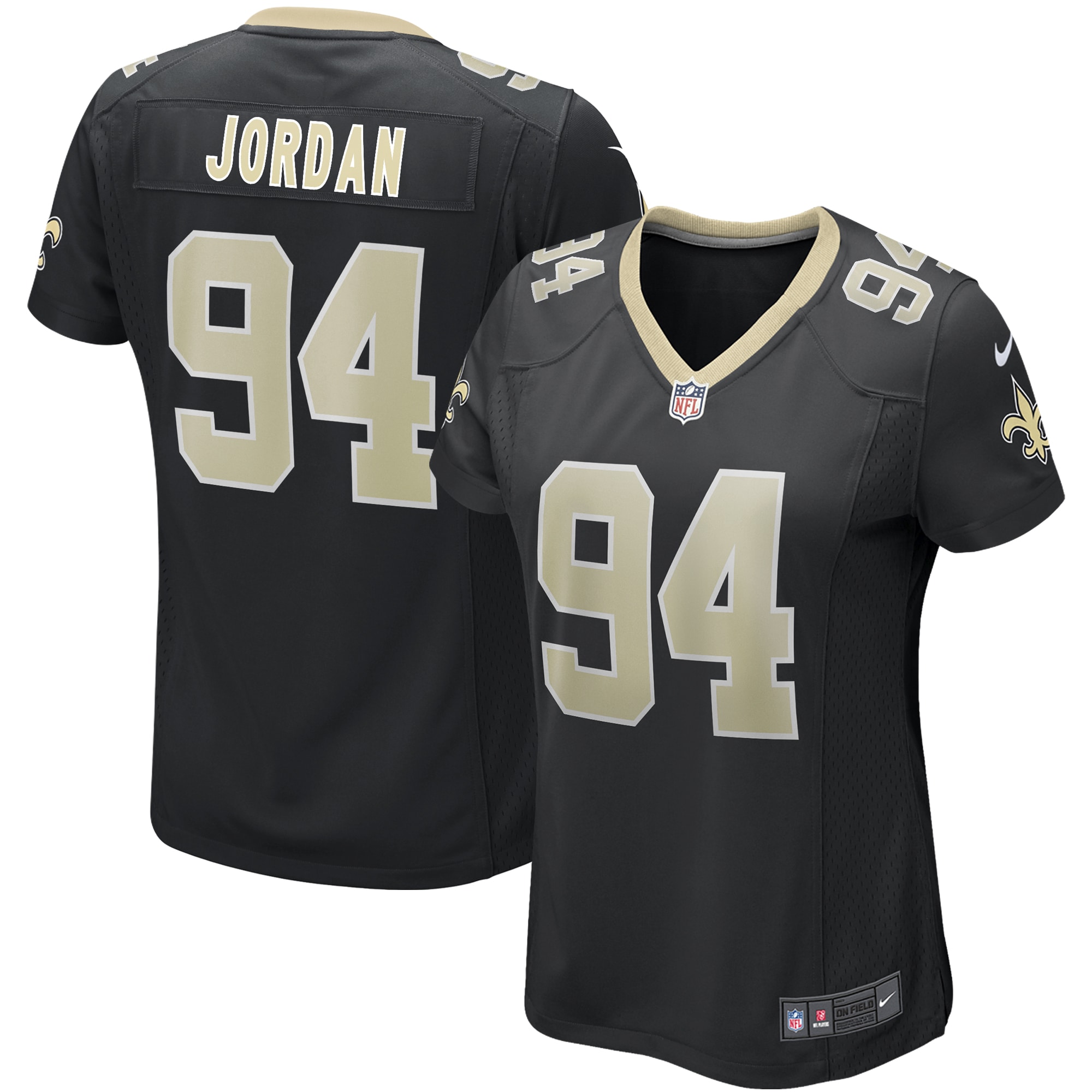 Cameron Jordan New Orleans Saints Women's Game Jersey - Black