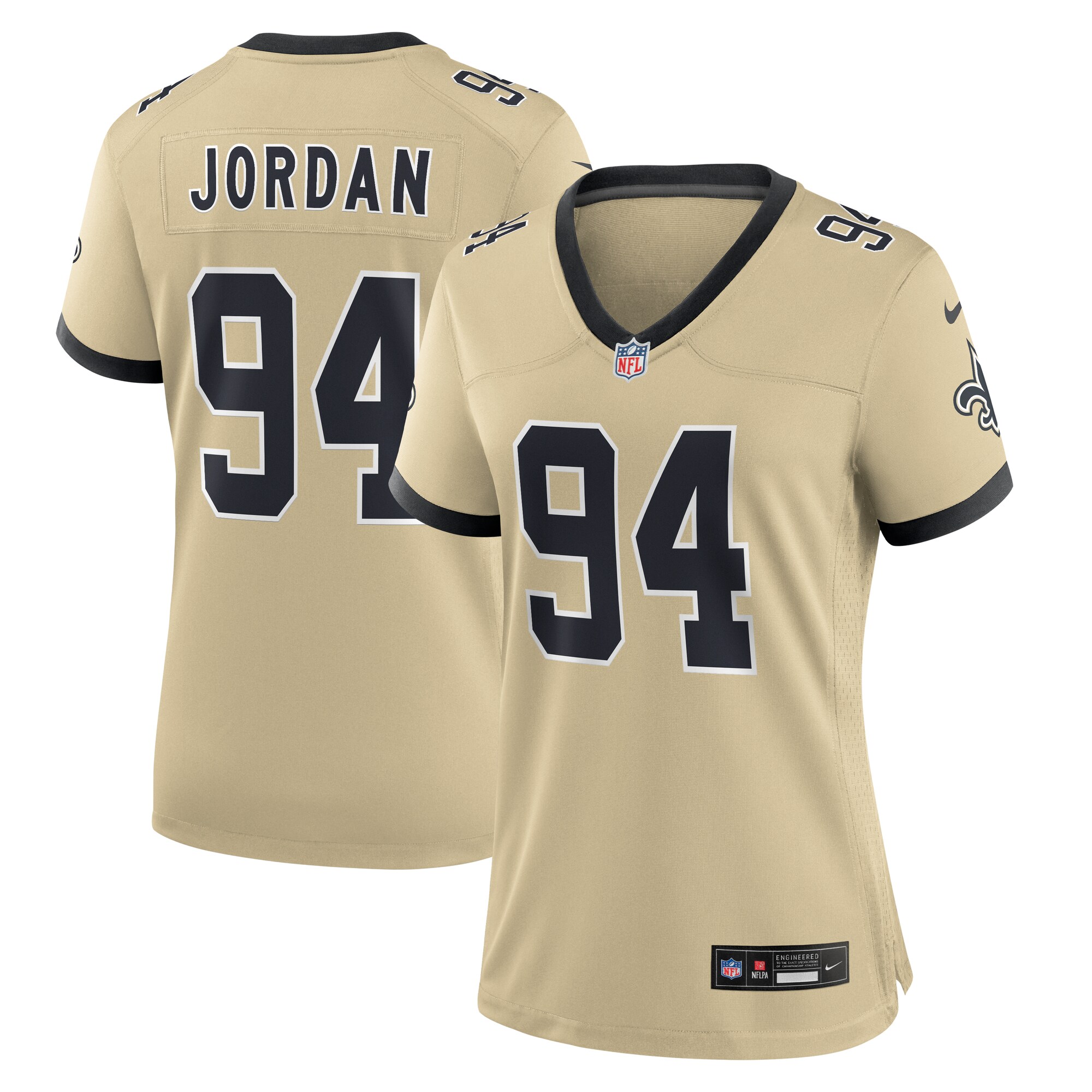Cameron Jordan New Orleans Saints Women's Gameday Golds Alternate Game Player Jersey - Gold