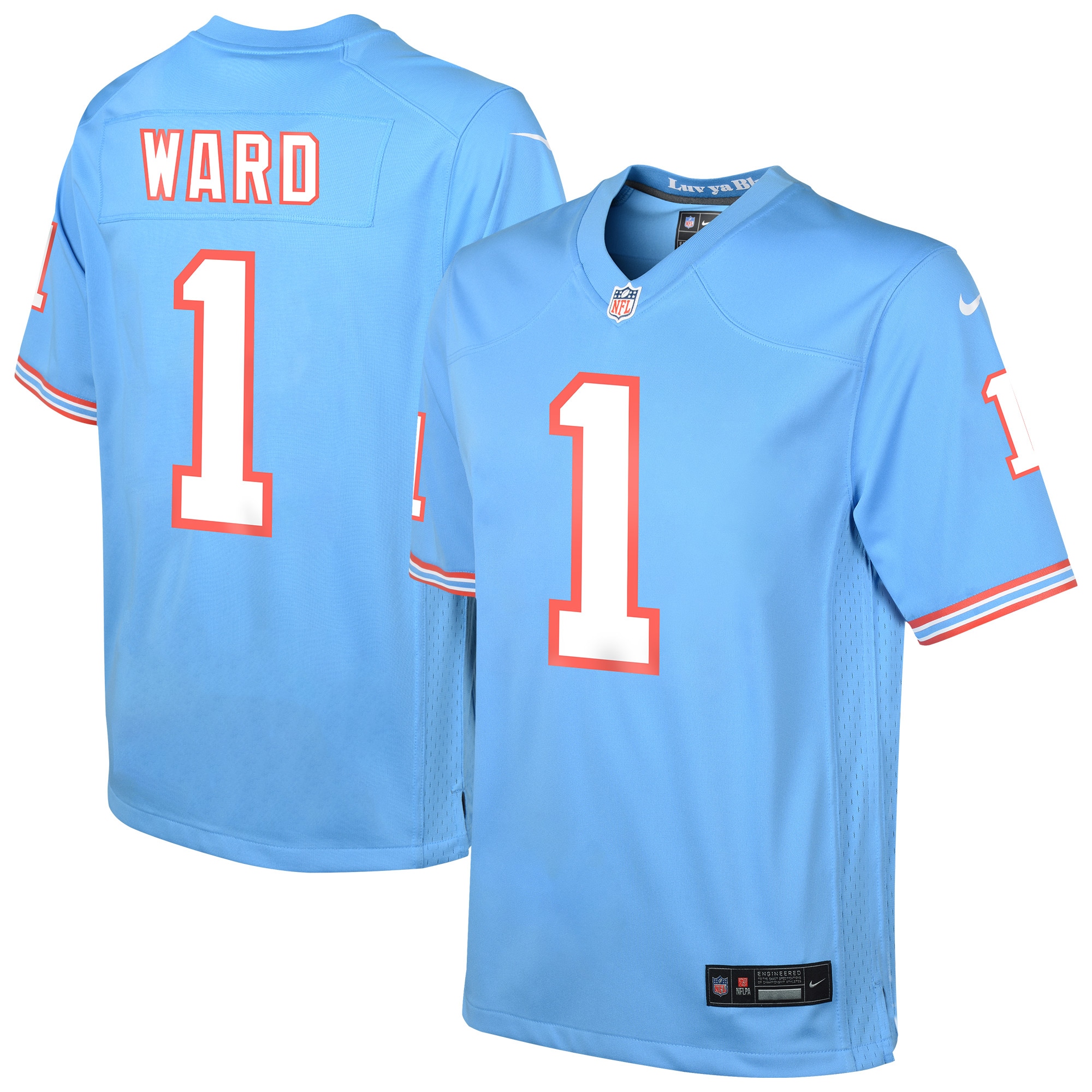 Cameron Ward Tennessee Titans Youth Alternate Game Jersey - Light Blue