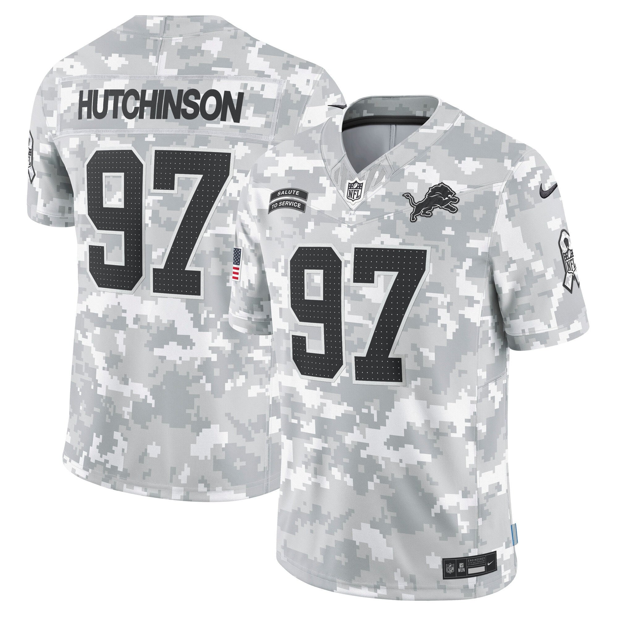 camo Nike Lions Hutchinson Jersey - Nike Lions Hutchinson #97 Camo
