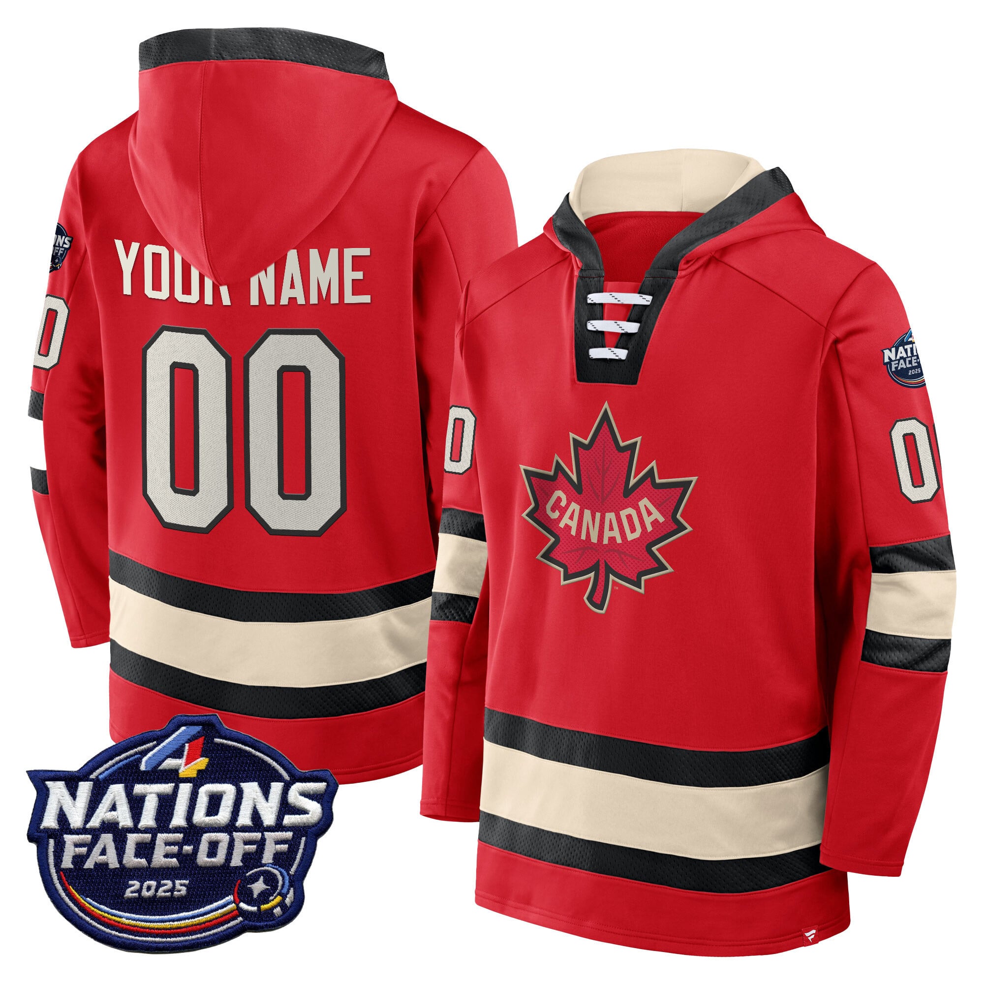 Canada Hockey Red Hoodie - Fanatics Canada Nations Face-Off 2025 Red