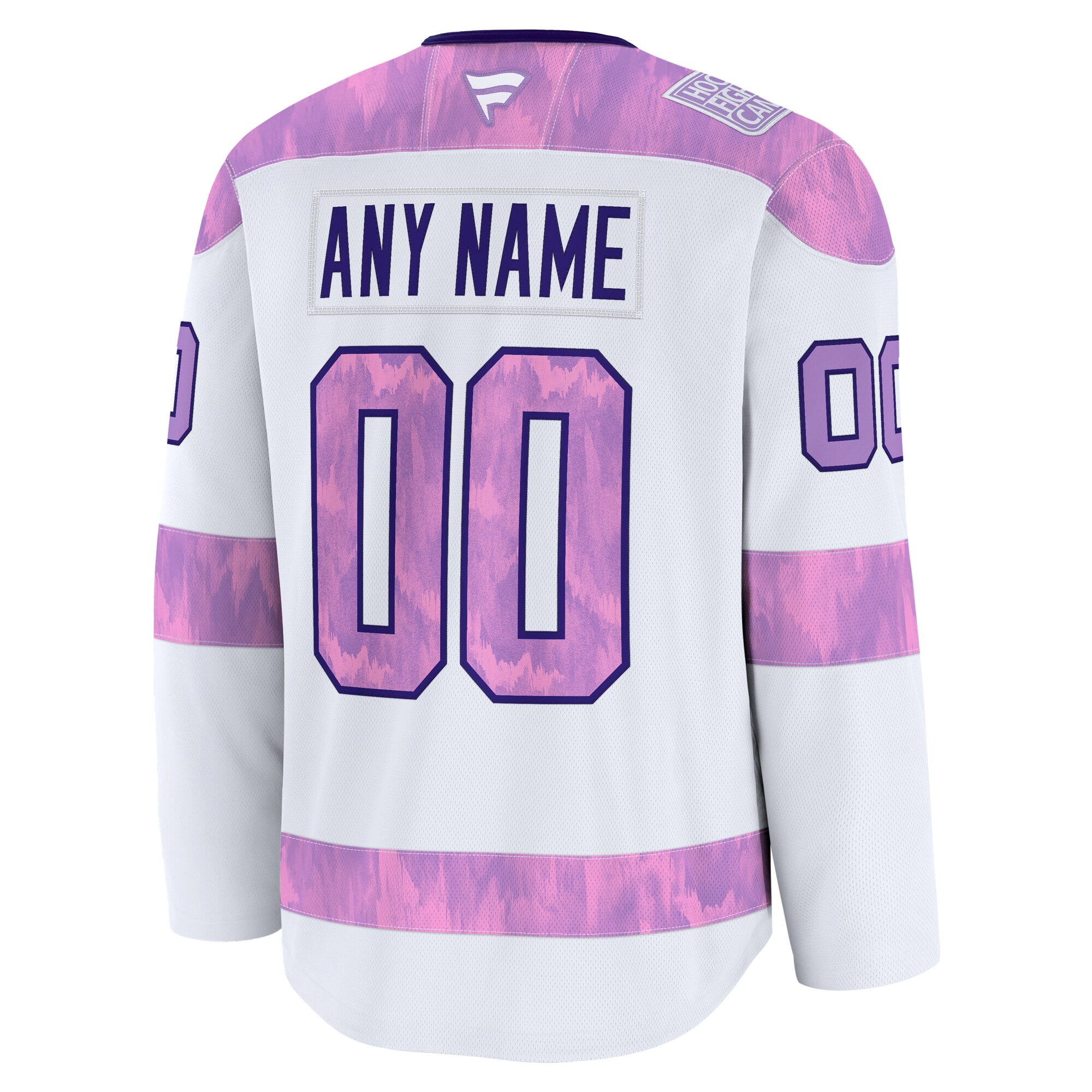 Alternative view of Canucks Hockey Fights Cancer Jersey - Fanatics - White/Purple