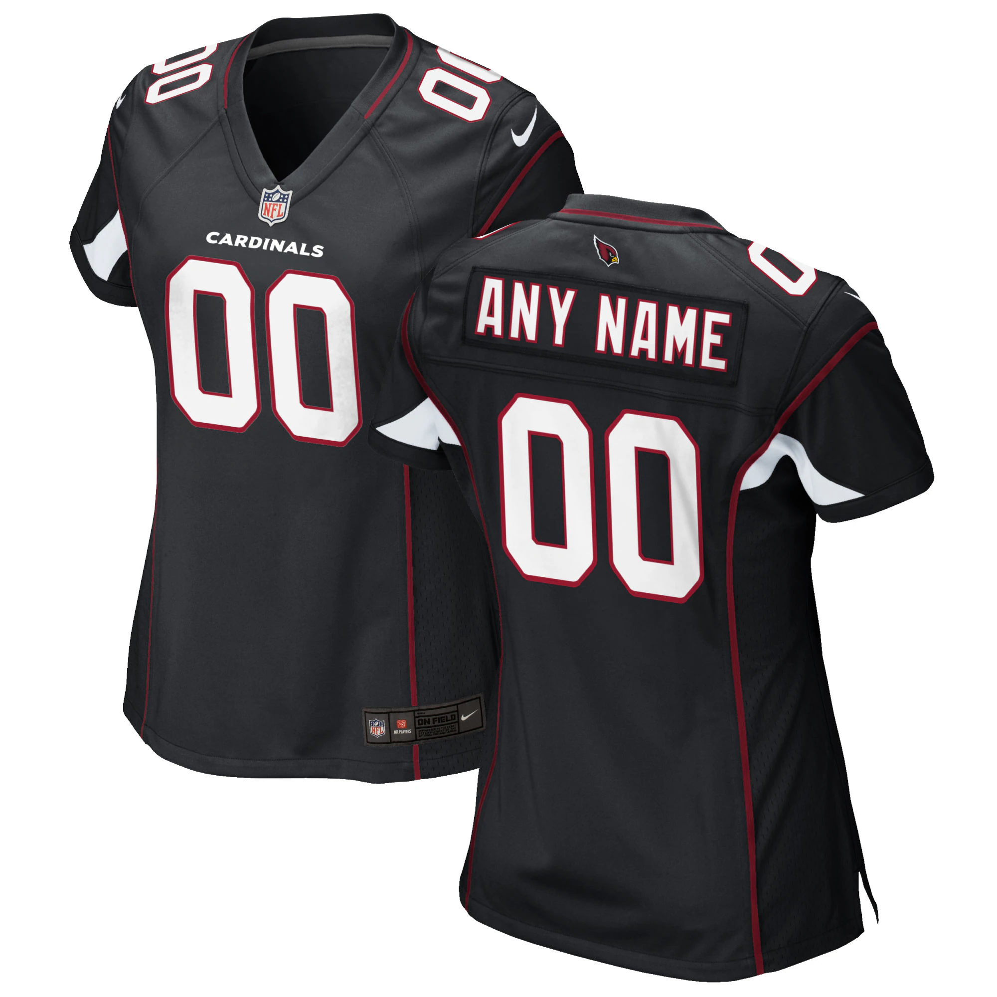 Alternative view of Cardinals Black Custom Jersey - Nike - Women’s NFL
