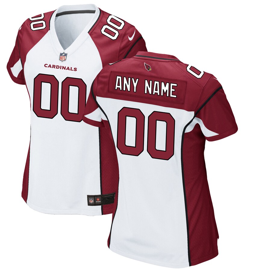 Cardinals Custom Jersey - Nike Cardinals White & Maroon Custom Jersey