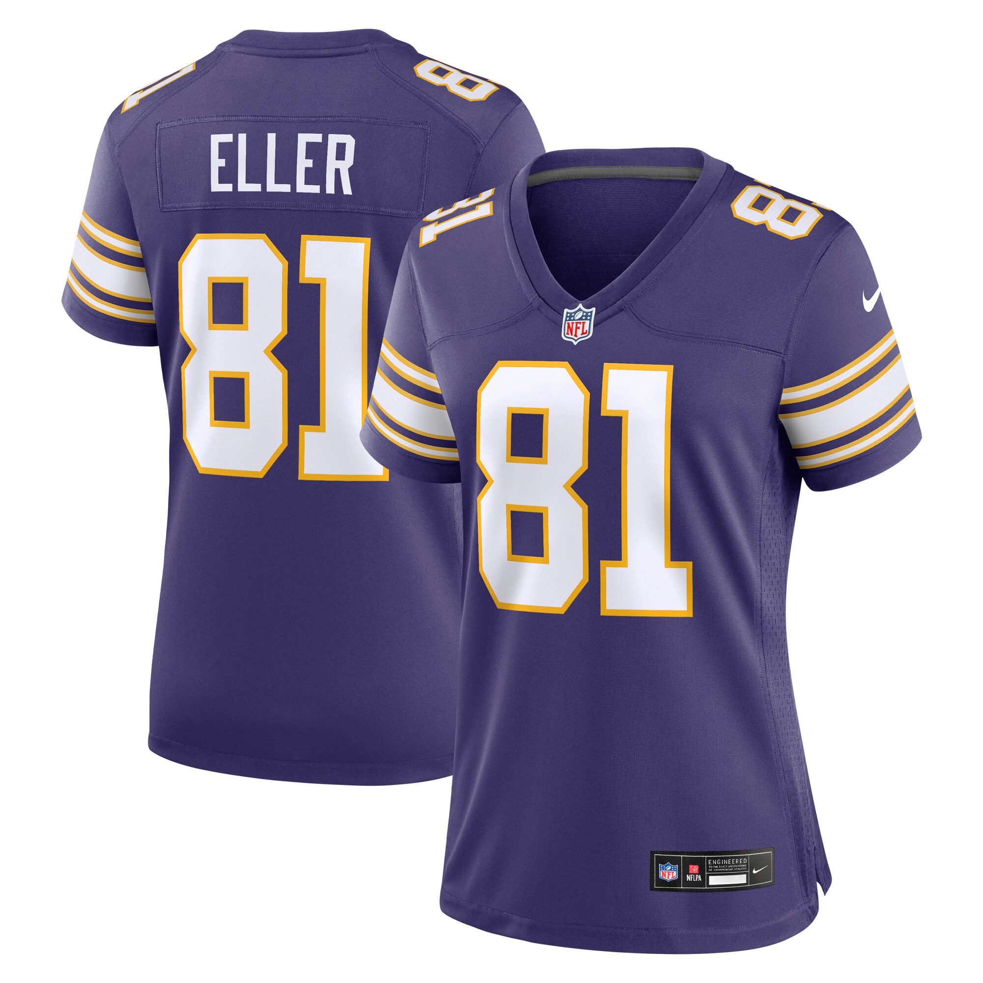 Carl Eller Minnesota Vikings Women's Classic Retired Player Jersey - Purple