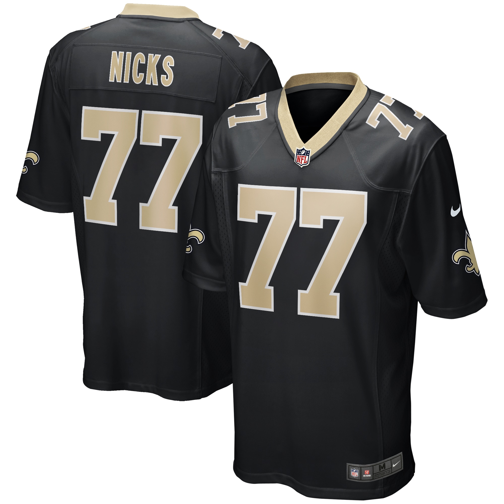 Carl Nicks New Orleans Saints Game Retired Player Jersey - Black