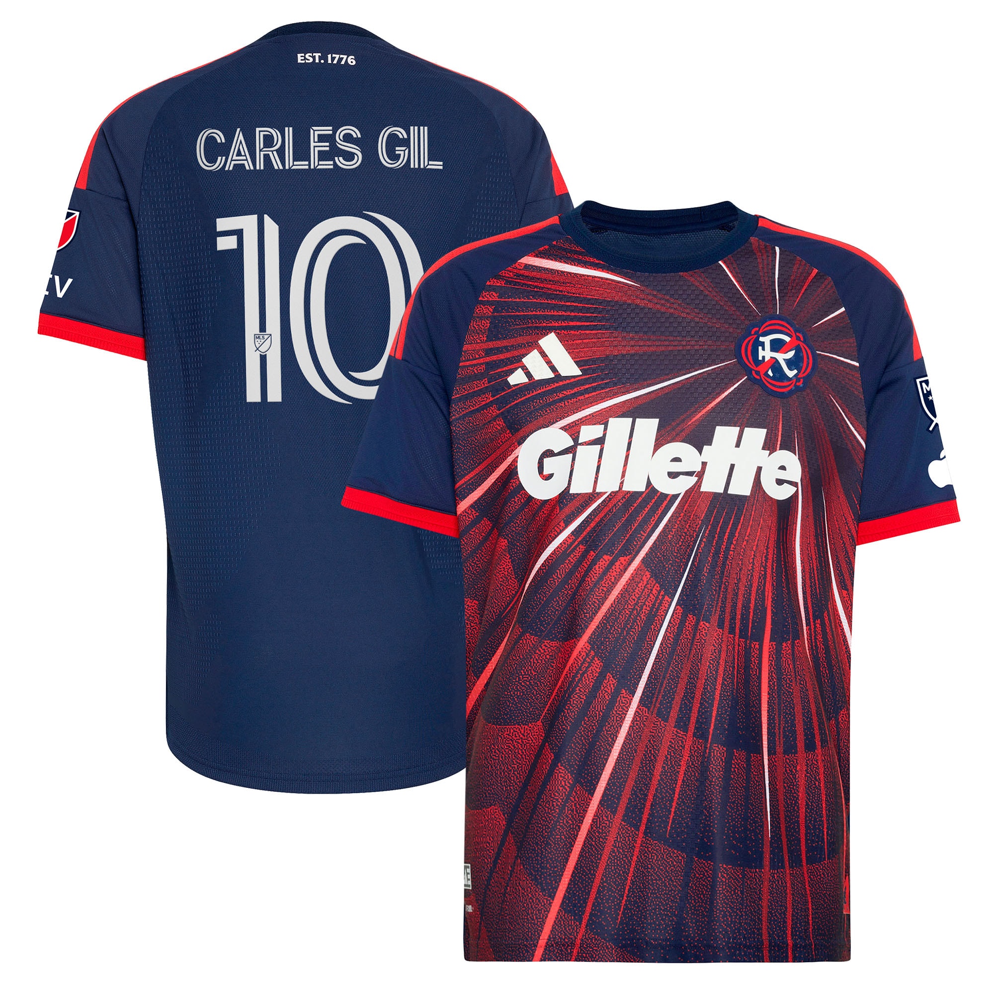 Carles Gil New England Revolution 2026 Independence Day On-Field Patch Jersey - Blue