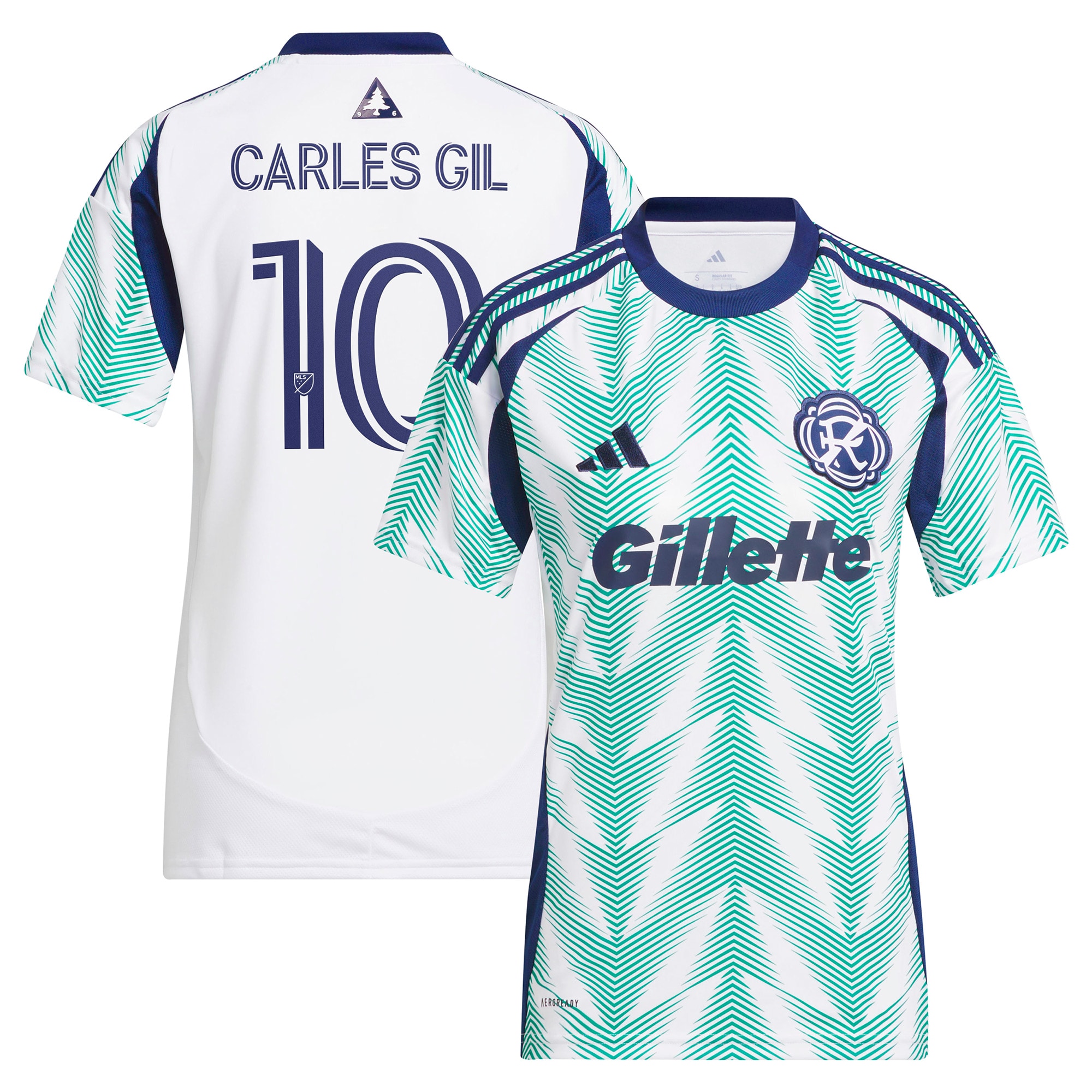 Carles Gil New England Revolution Women's 2025 Eastern White Pine x Flag of New England Player Jersey - White