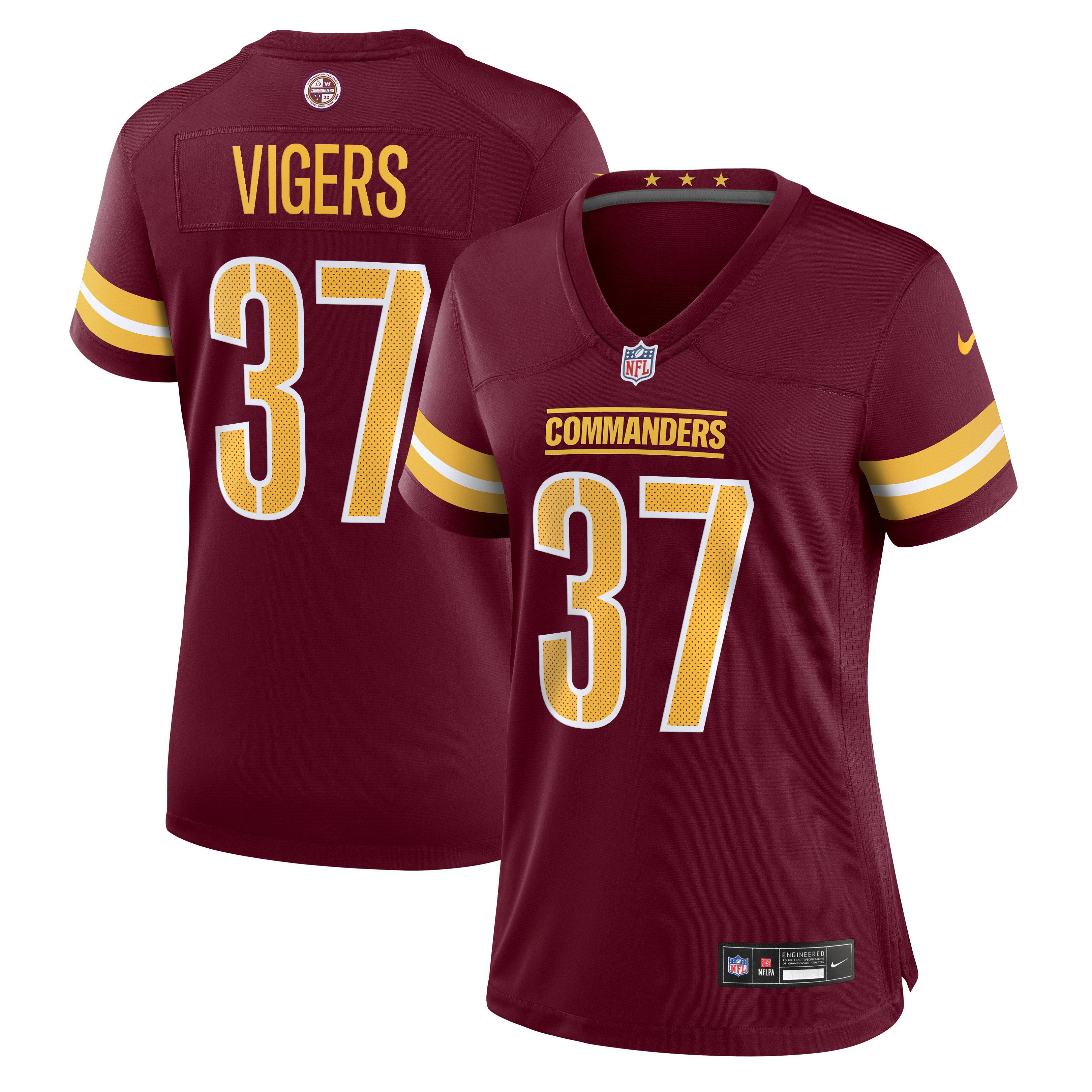 Car'lin Vigers Washington Commanders Women's Team Game Jersey - Burgundy