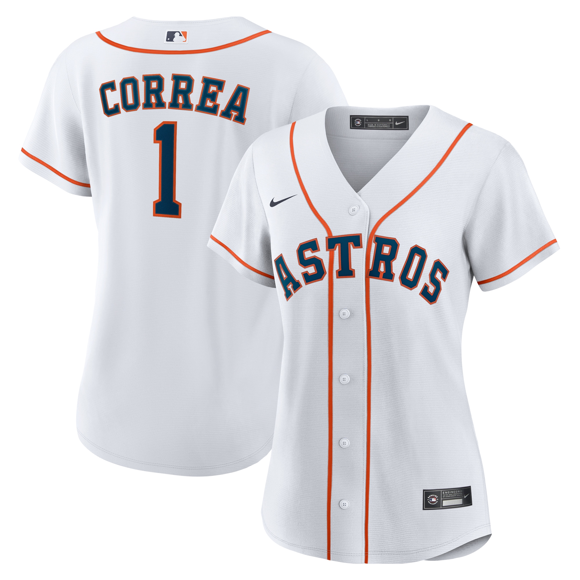 Carlos Correa Houston Astros Women's Home Jersey - White