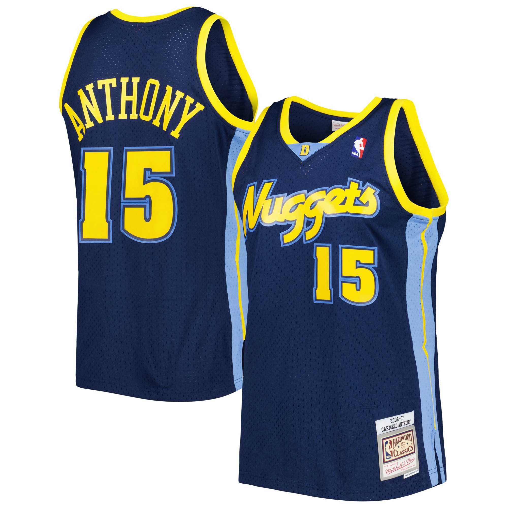Carmelo Anthony Denver Nuggets Hardwood Classics Swingman Jersey - Navy