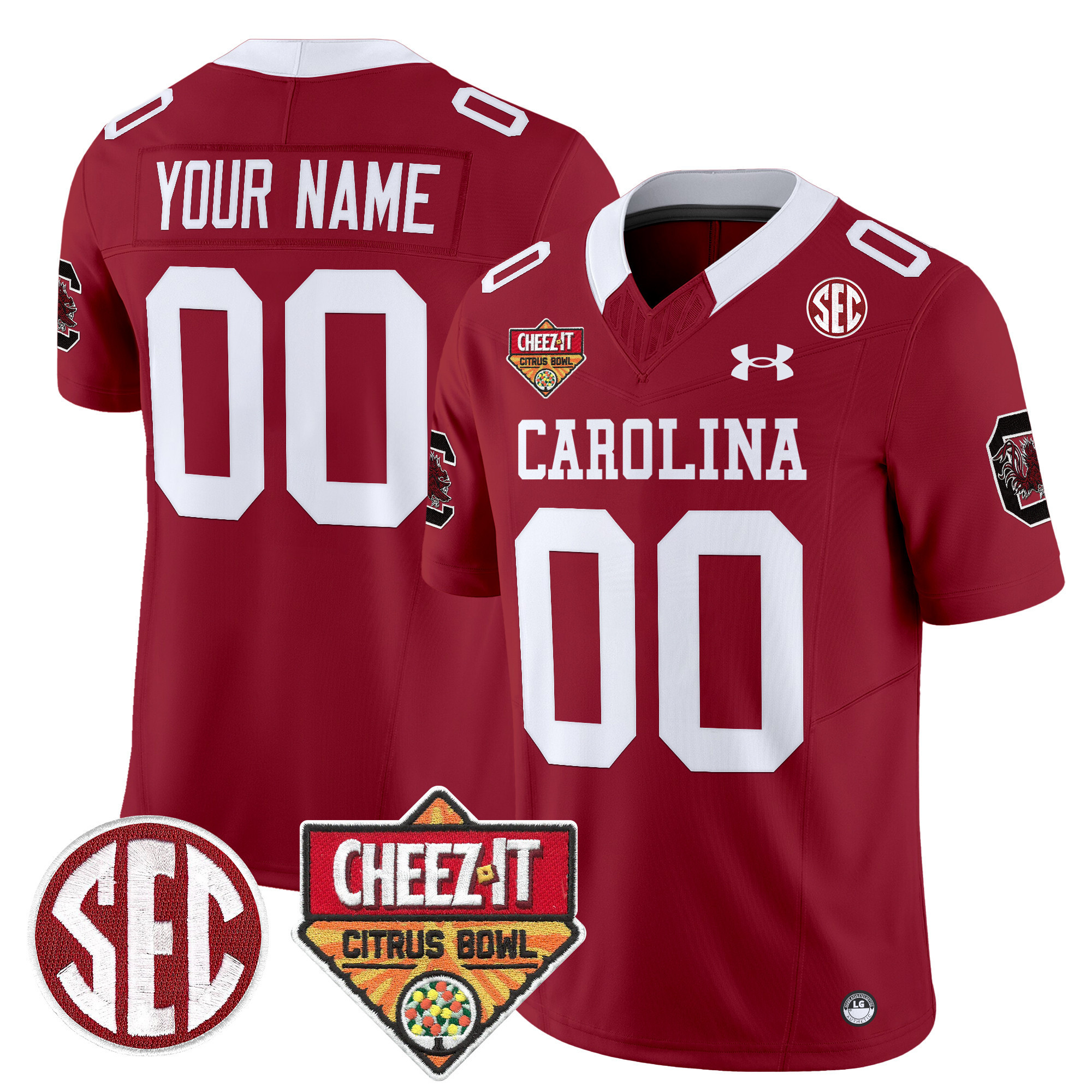 Carolina Garnet Cheez-It Jersey - Under Armour Carolina Garnet Jersey