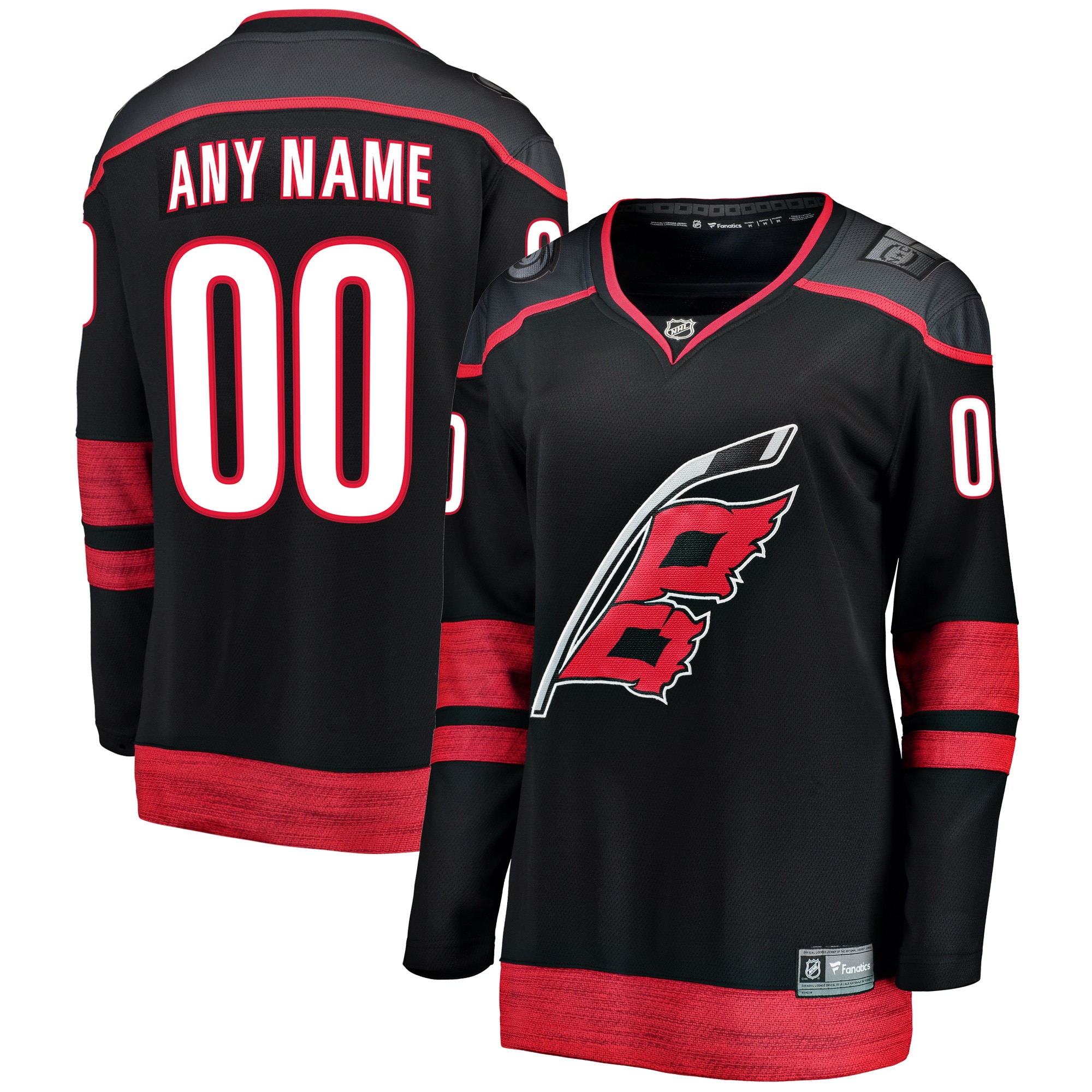 Carolina Hurricanes Fanatics Women's Home Breakaway Custom Jersey - Black