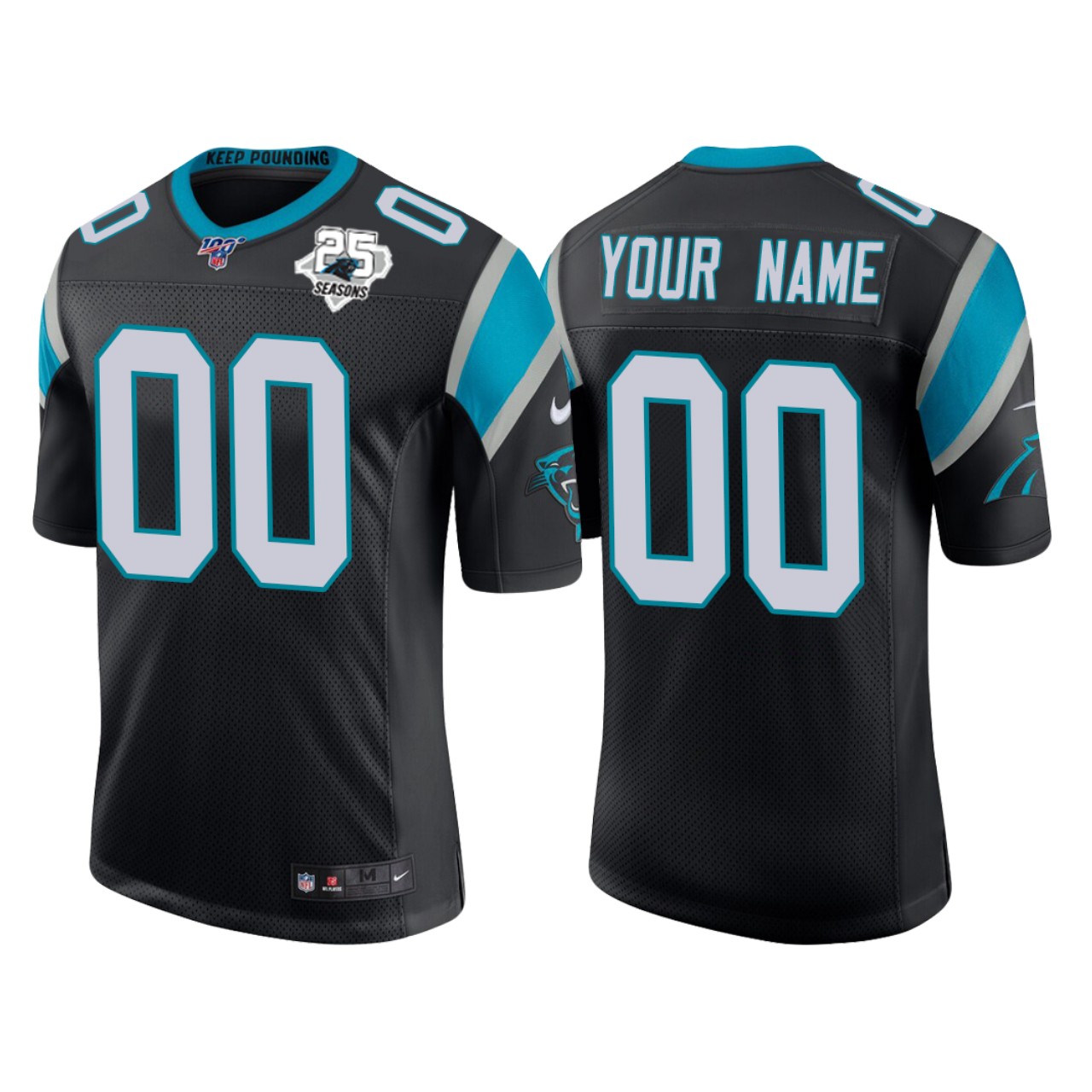 Carolina Panthers Black Custom Jersey - Nike NFL