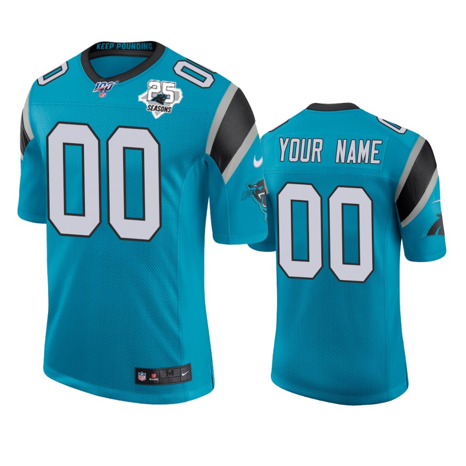 Carolina Panthers Custom Blue Jersey - Nike - 25th Season