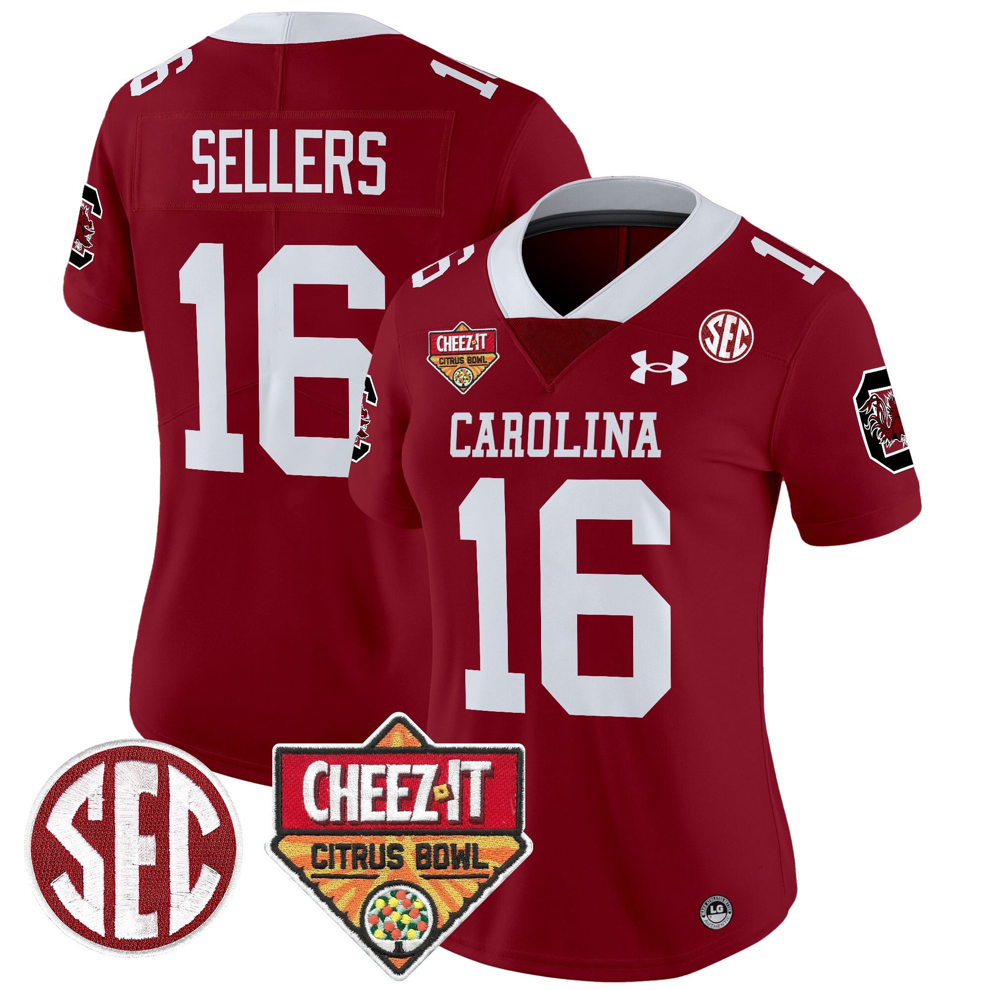 Alternative view of Carolina Rogers Garnet Jersey - Under Armour Carolina Rogers #38